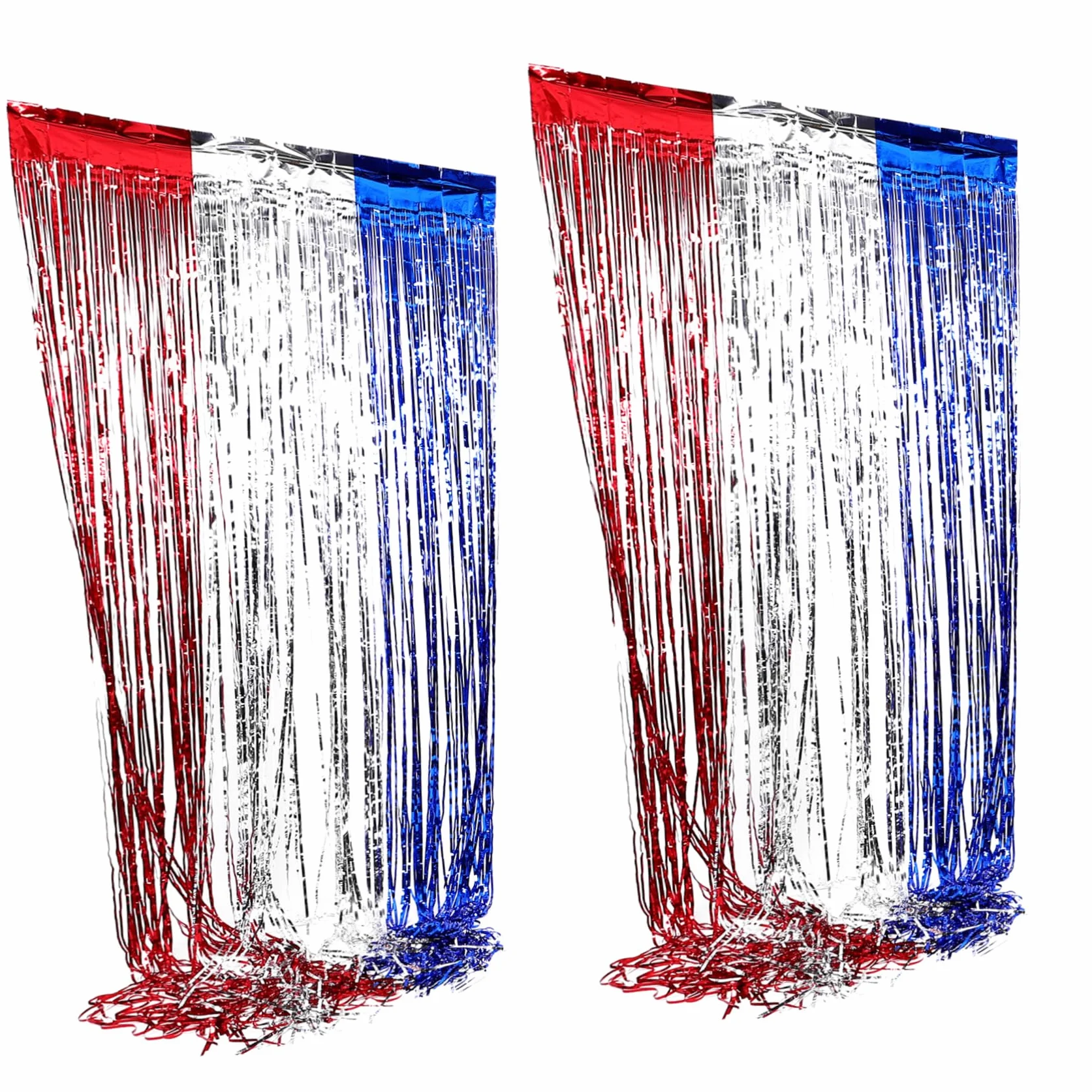 GLEAVI 5 Ensembles Rideaux Frange Métalliques of July Décoration Patriotique pour Fête De Indépendance comme Décor De Photo Et Accessoire 2 Pièces * 5