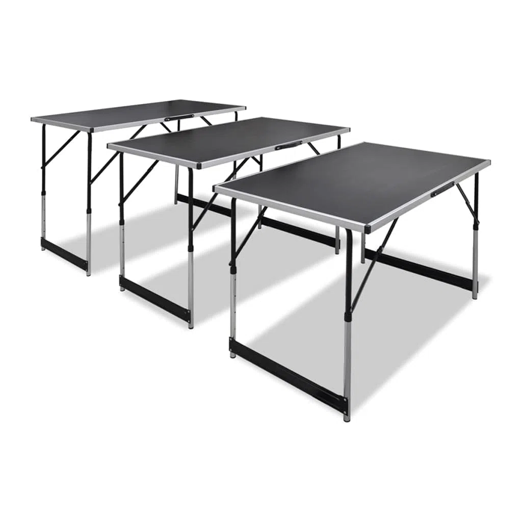 Lot de 3 tables à tapisser pliables et réglables en hauteur