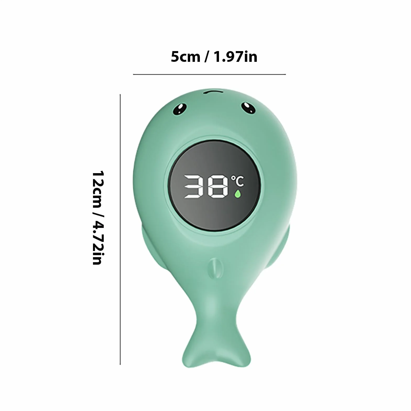 Thermomètre de Bain Numérique pour Bébé, Étanche avec Affichage LED