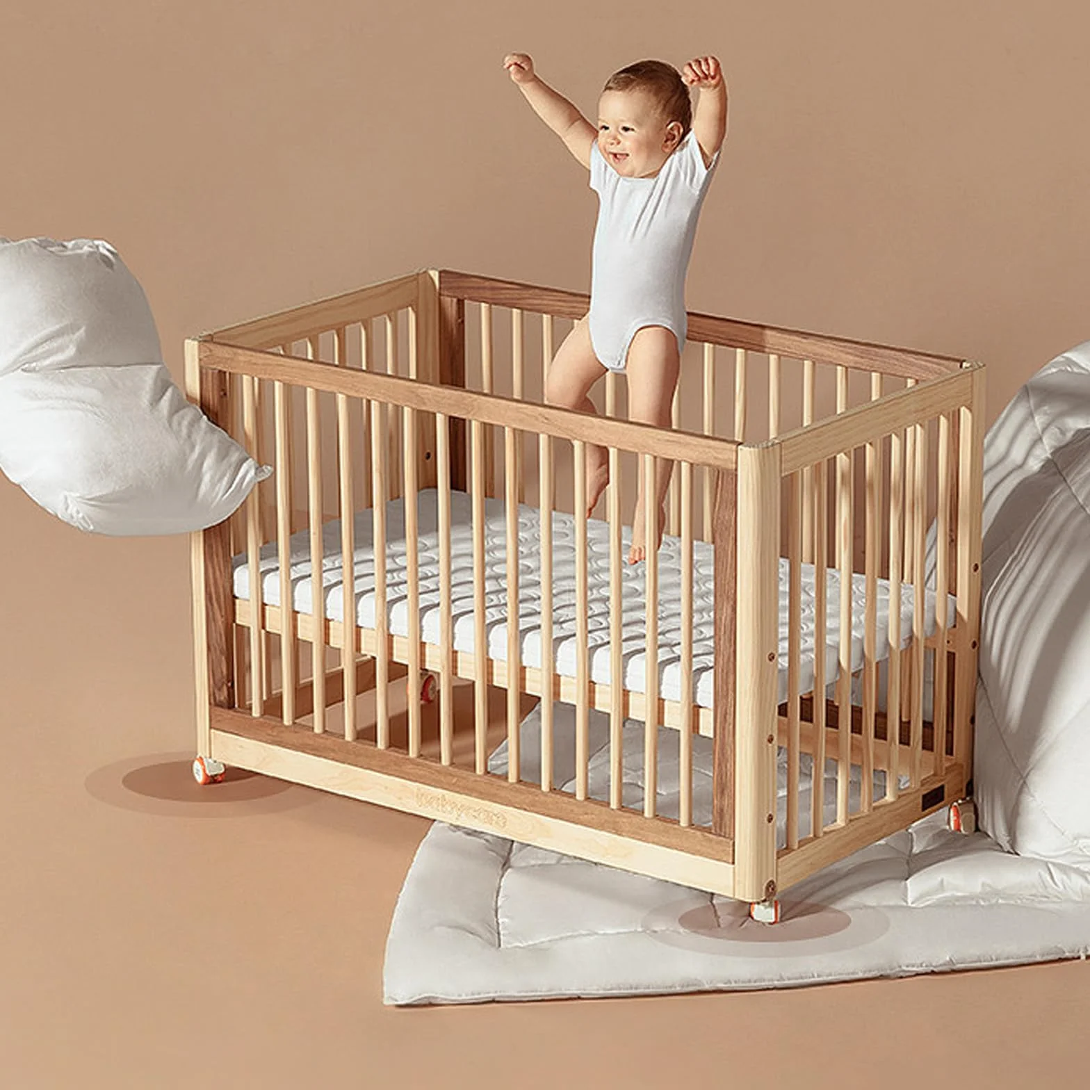 Roulettes pour Lits et Meubles d'Enfant 4 Pièces Blanc