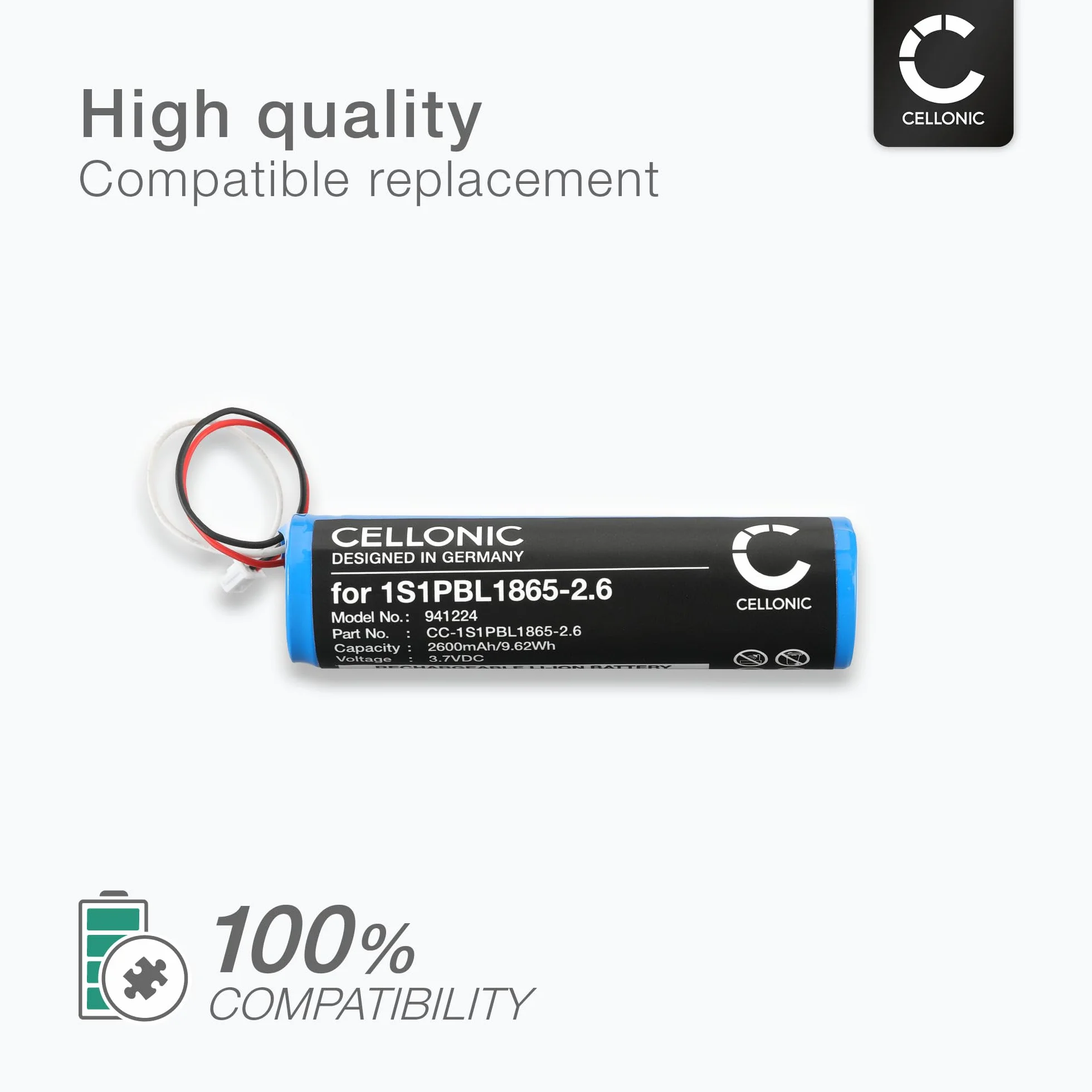 CELLONIC Batterie Babyphone Compatible Philips Avent SCD843 SCD630 SCD620 2600mAh 3.7V