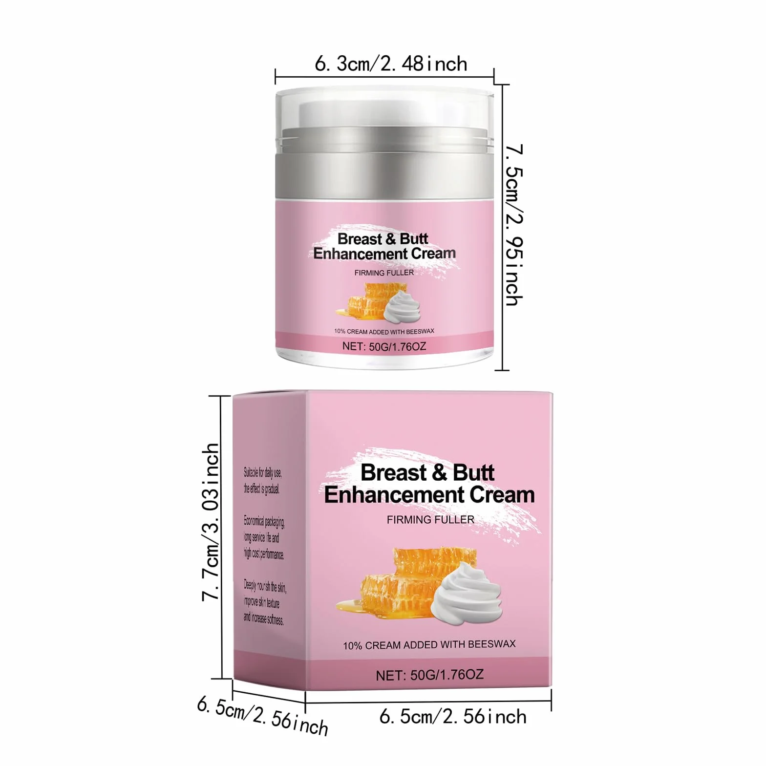 Crème Pour Fesses Et Seins, Crème D'augmentation Mammaire Hydratante Raffermissante