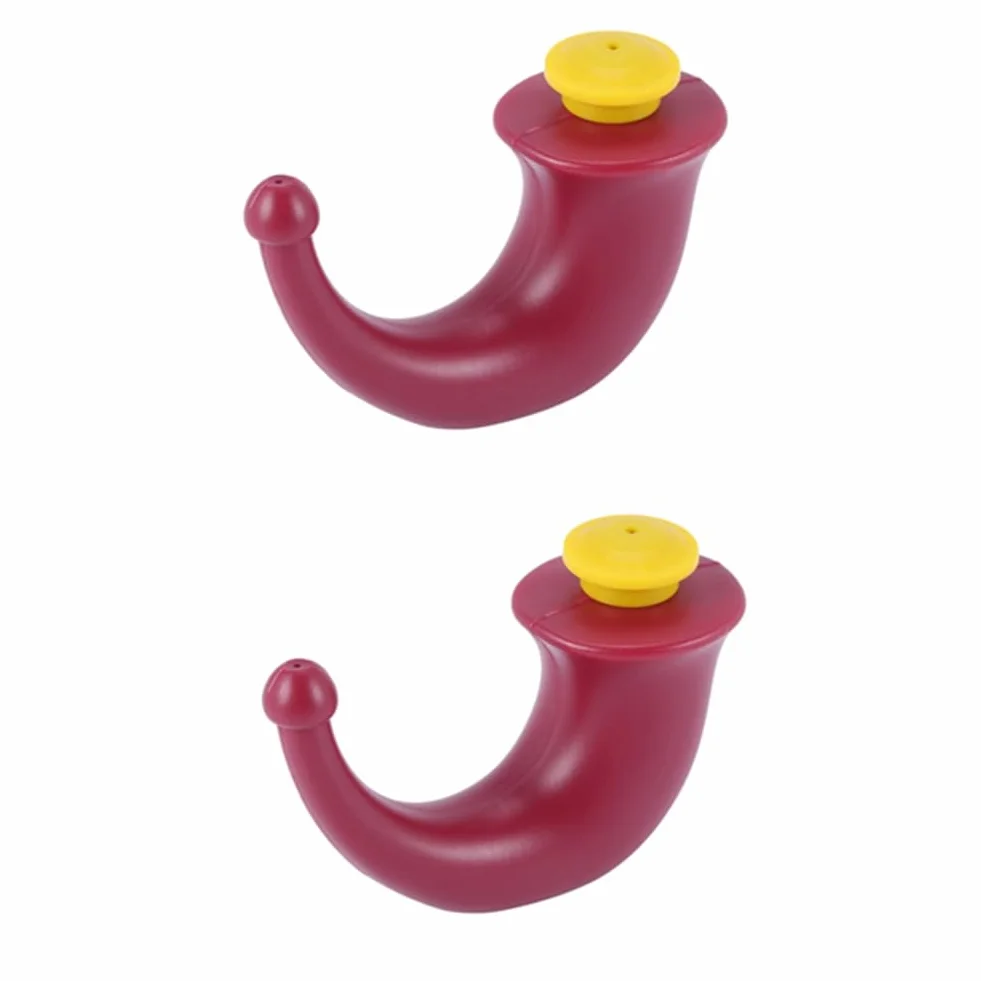 Lot de 2 Pots Neti pour Rinçage Nasal, 200 ML Irrigation Sinusale, Rhino Horn
