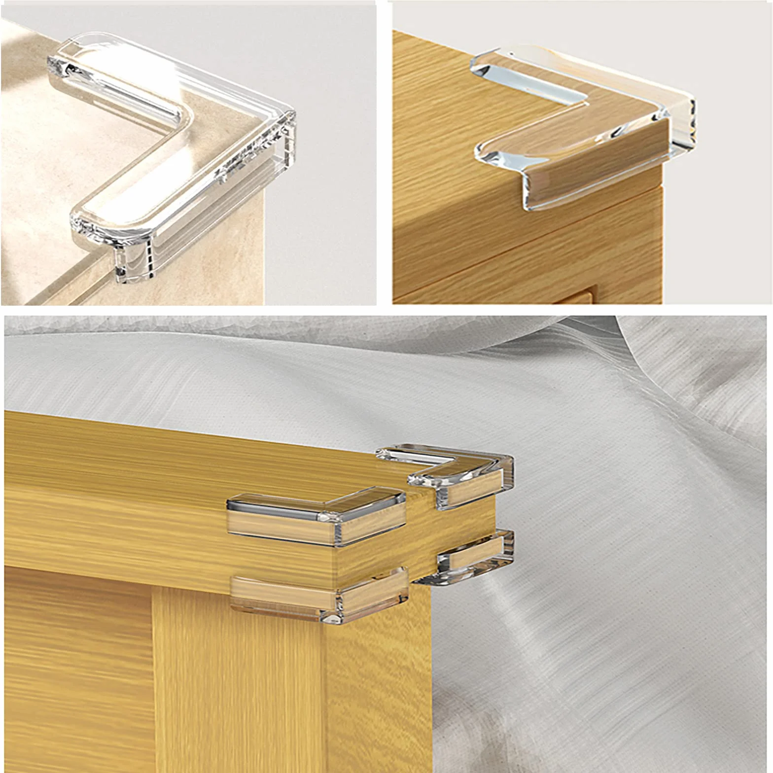 Bebe Protections d'angles Coin de Table Rebords Meuble Sécurité Enfant 20PCS avec Colle améliorée