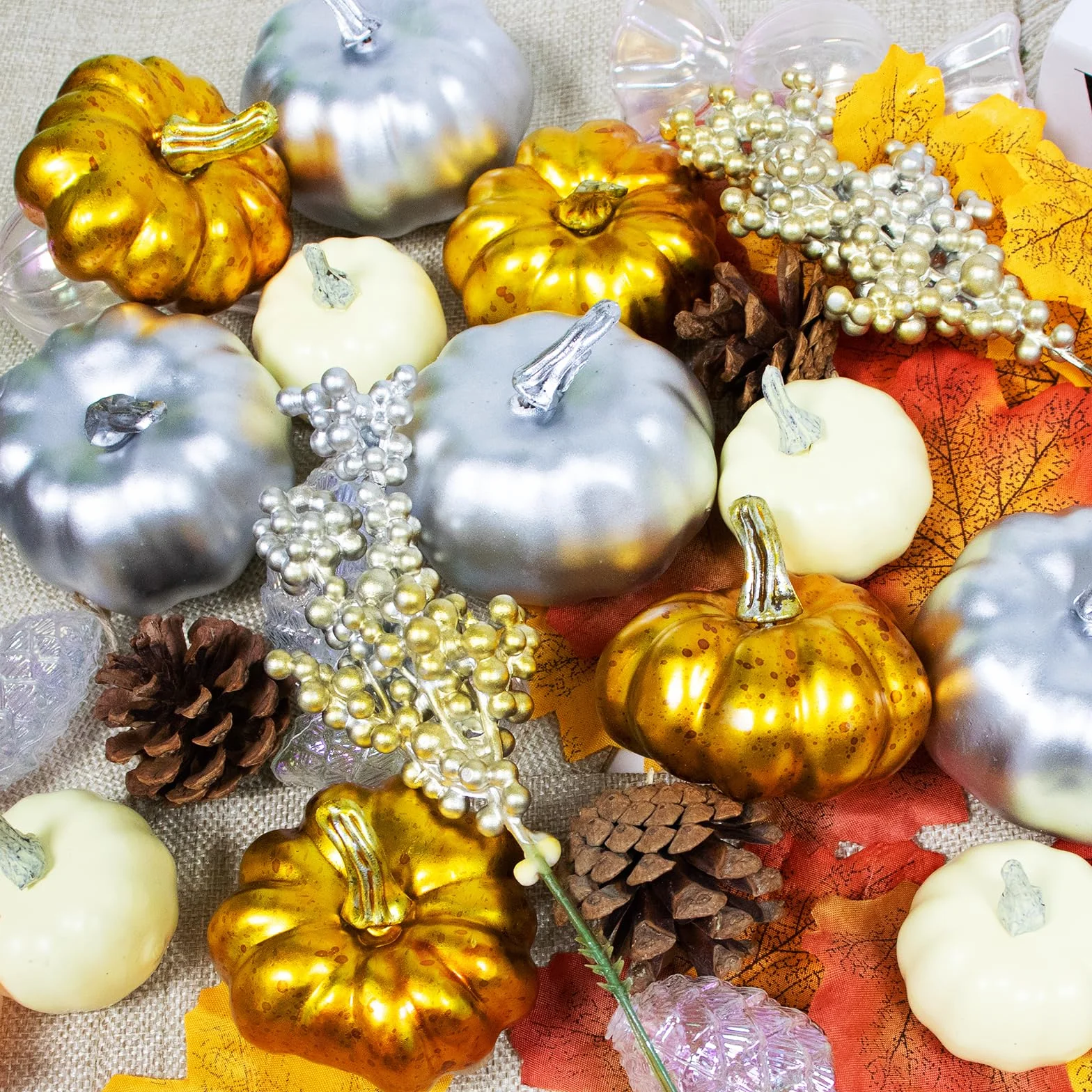 Décoration Automne Halloween Citrouilles Artificielles 68 Pièces