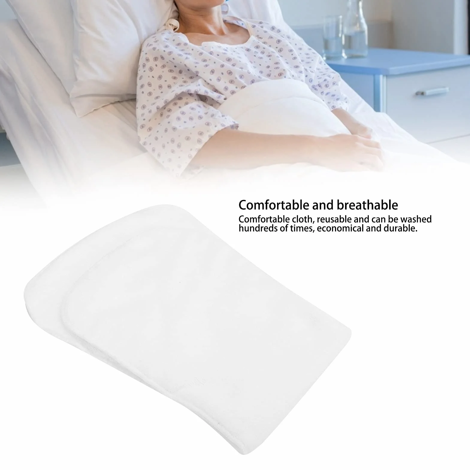 Couche-culotte en Tissu pour Adultes Lavable Réutilisable 4 Couches avec Inserts Absorbants Doux Incontinence
