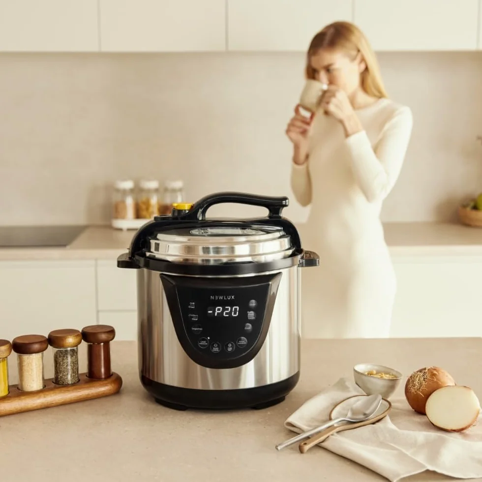 Mijoteuse Électrique Programmable NEWLUX Chef Pot V110, 1000W, 6L, 10 Programmes, Duo-pressure