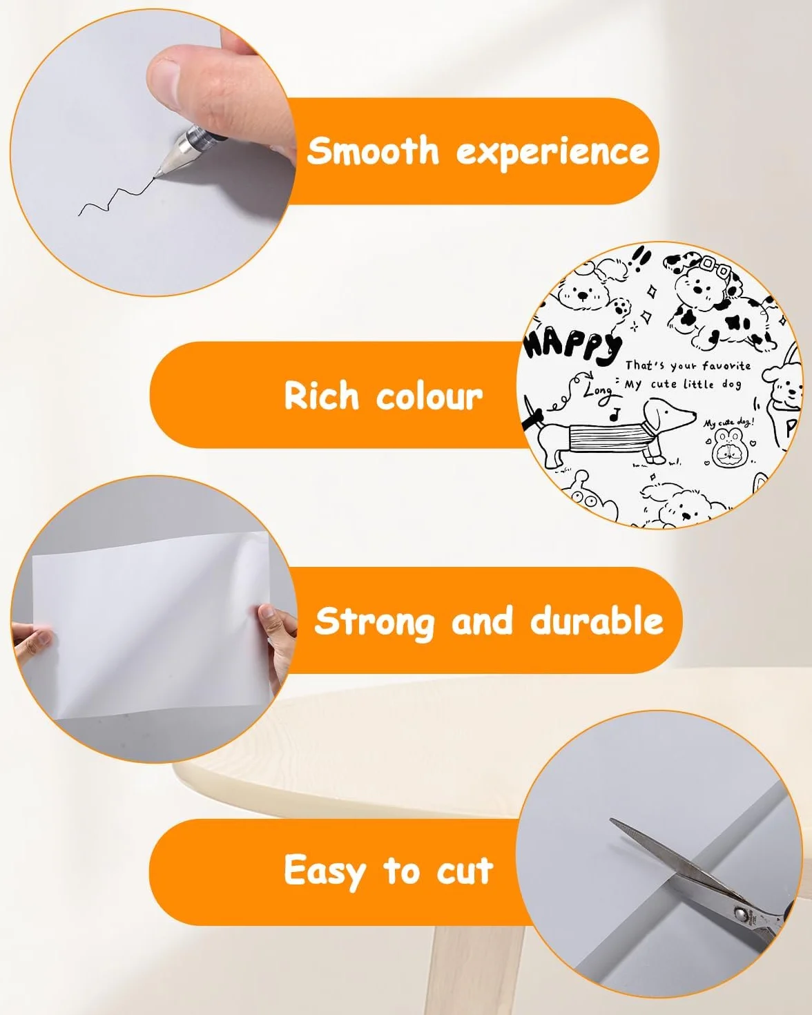 Papier Calque A4 Imprimable 55 g/m² 21×29,7cm pour Dessin et Bricolage