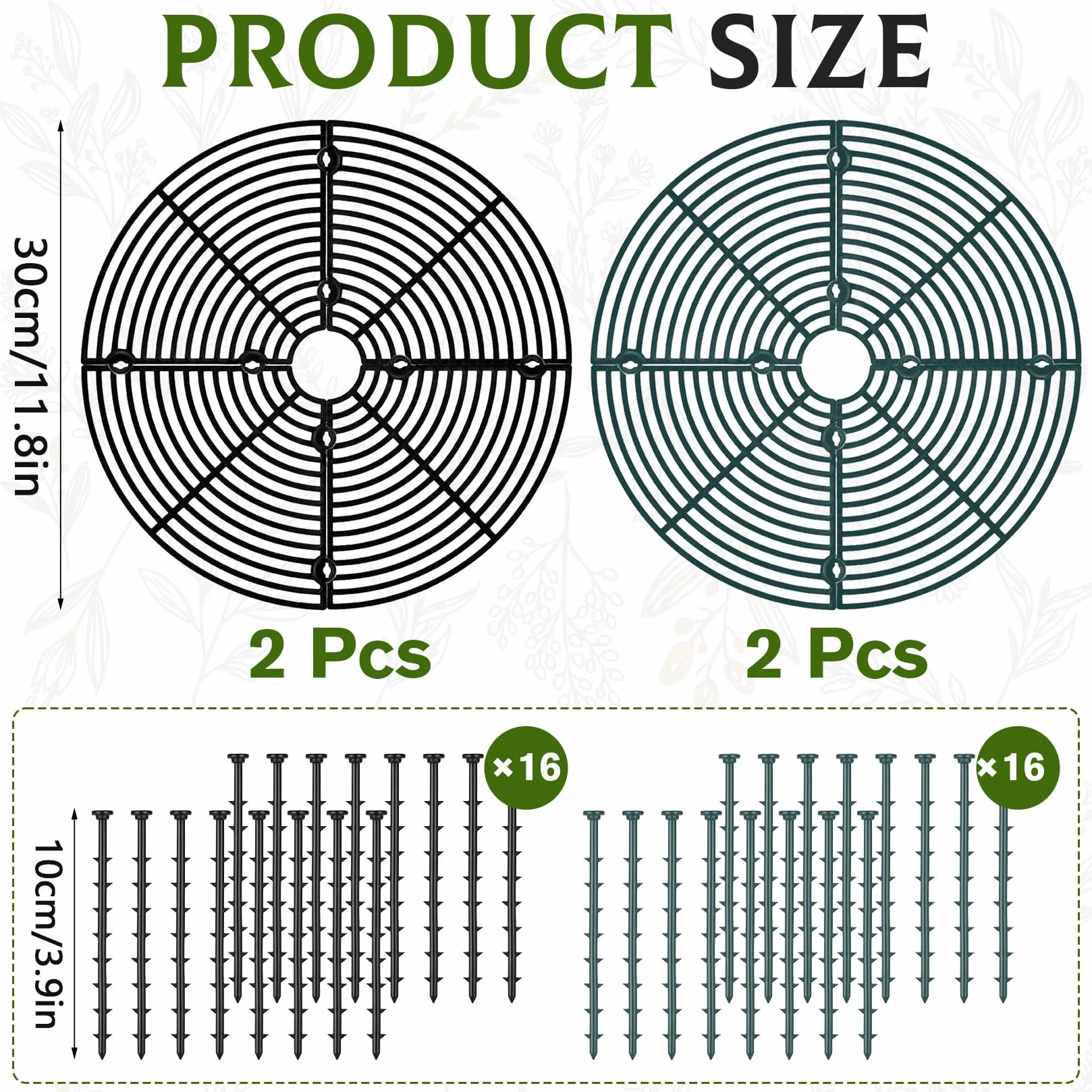Lot de 4 grilles de protection pour pots de fleurs 30 cm découpable protection des plantes chat
