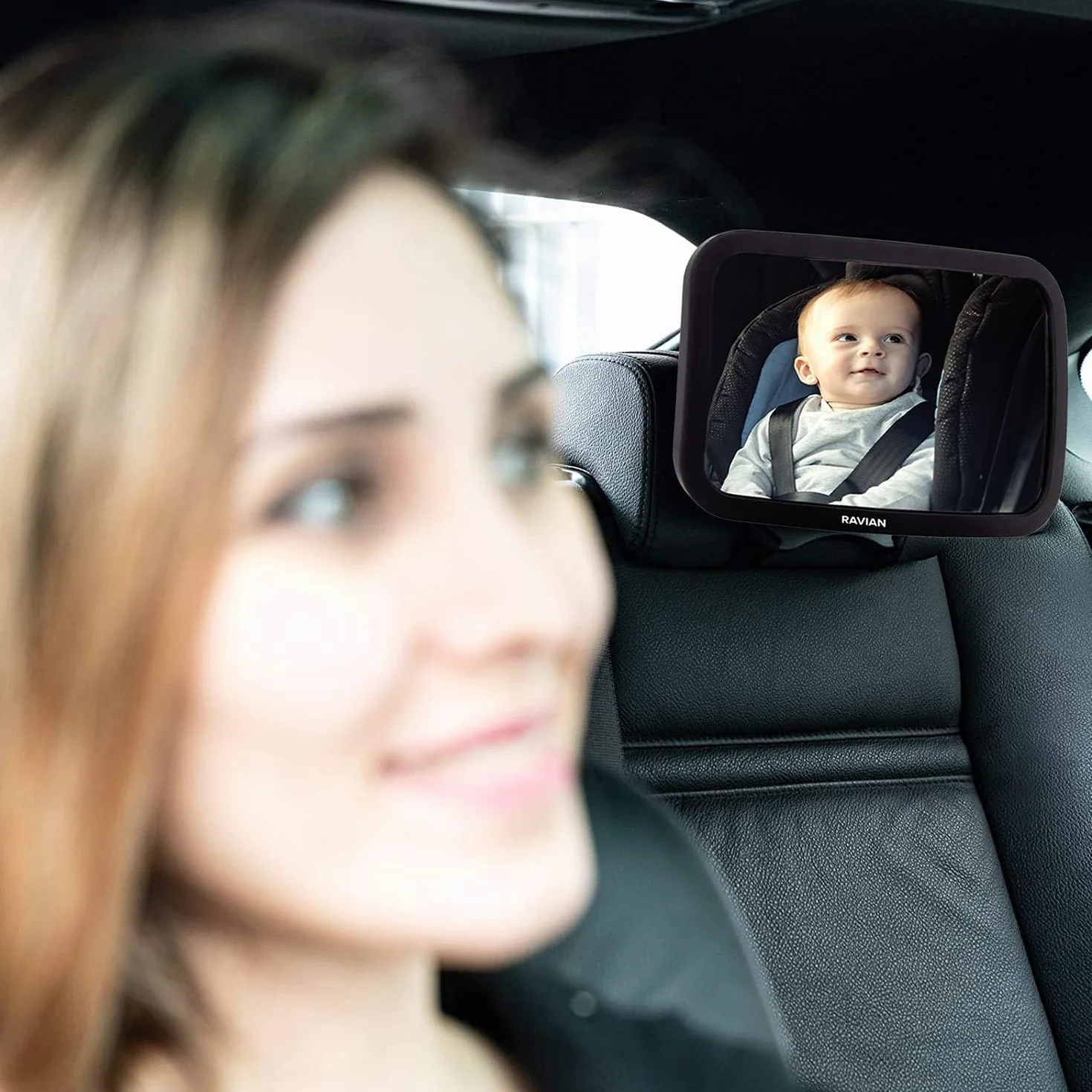 Rétroviseur voiture bébé vue arrière incassable réglable face arrière nourrissons enfants animaux domestiques