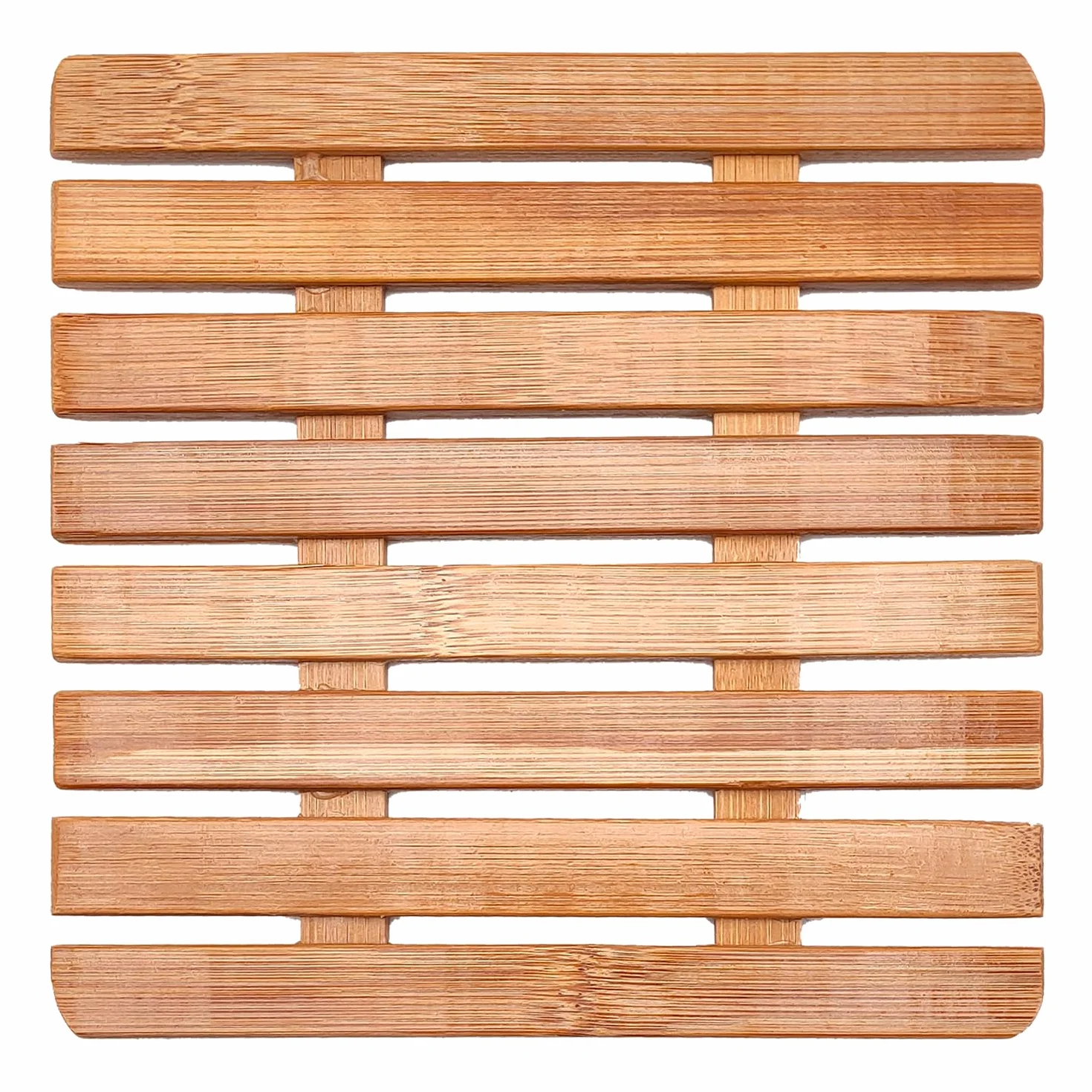 Dessous de plat en bois de bambou résistant à la chaleur - Tapis de table pour casseroles chaudes