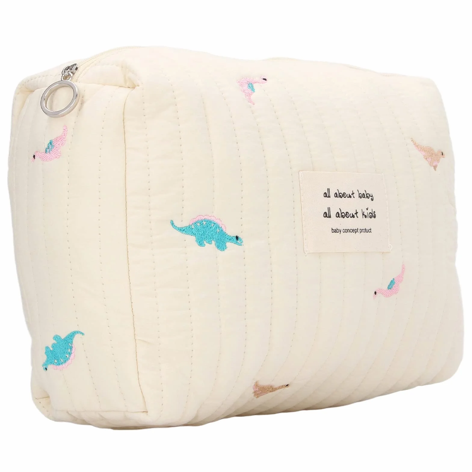 Pochette pour Biberon à Langer Trousse de Toilette à Fermeture éclair Rangement Portable Bébé Voyage Dinosaure