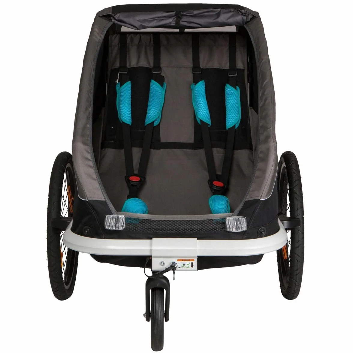 Hamax Remorque Traveller 2 Places Vélo Poussette Harnais 5 Points Pliable Enfants 22 kg