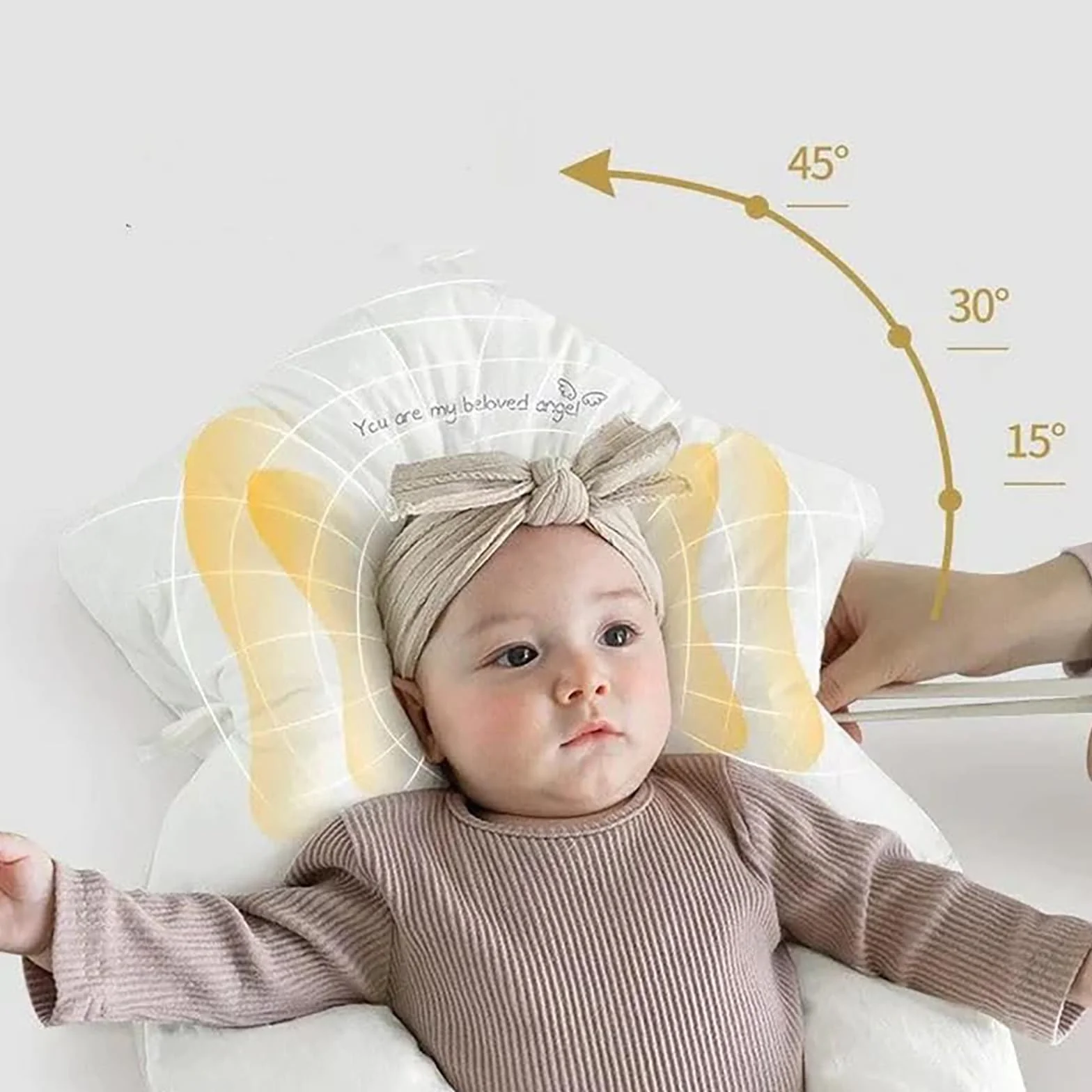 Dreamo Coussin Bébé Ultra-Doux Oreiller Façonnant Tête Bébé Soutien Arrière Corps Entier U Appuie