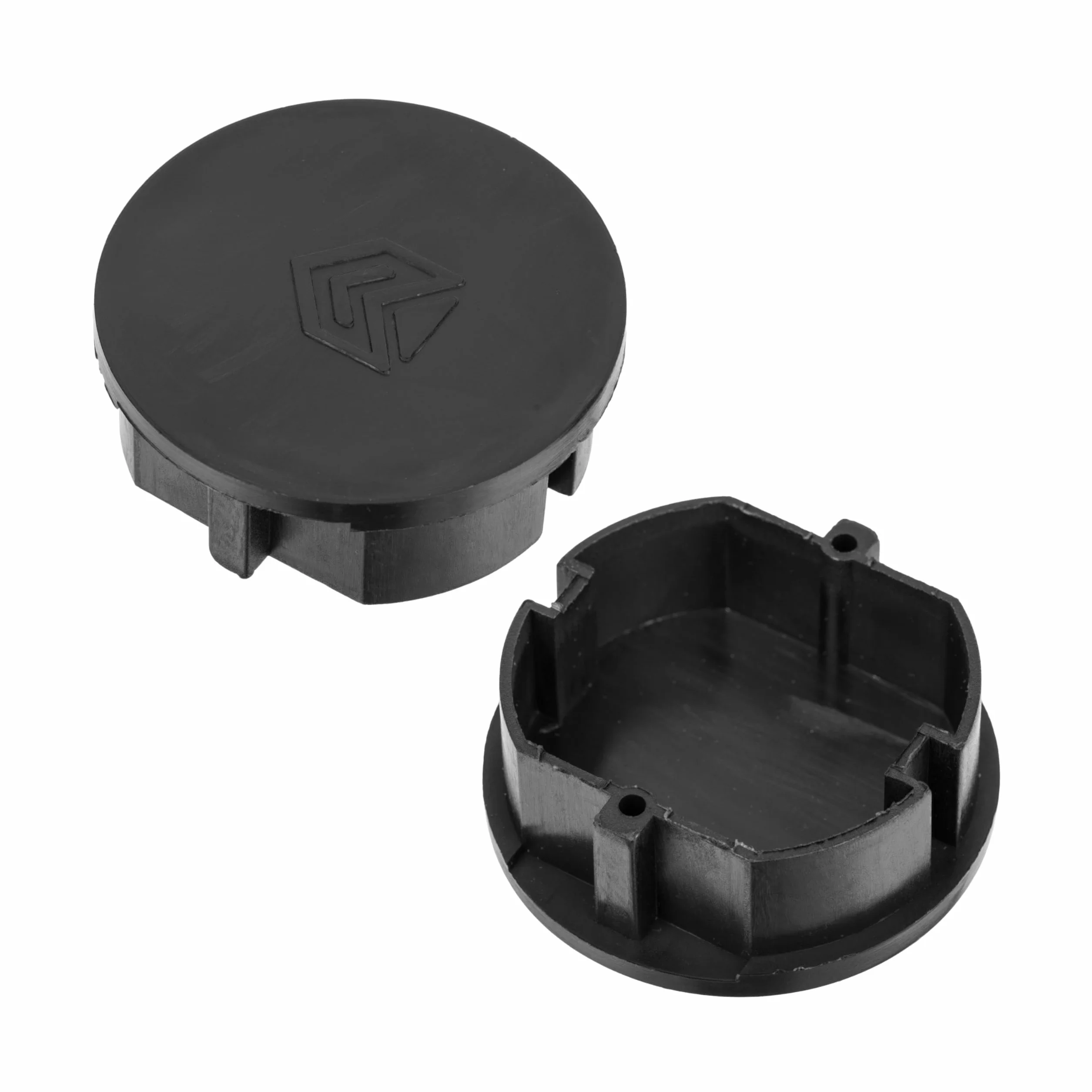 Couvercle de prise SchuKo type F, protection poussière éclaboussures, 2 pièces, noir