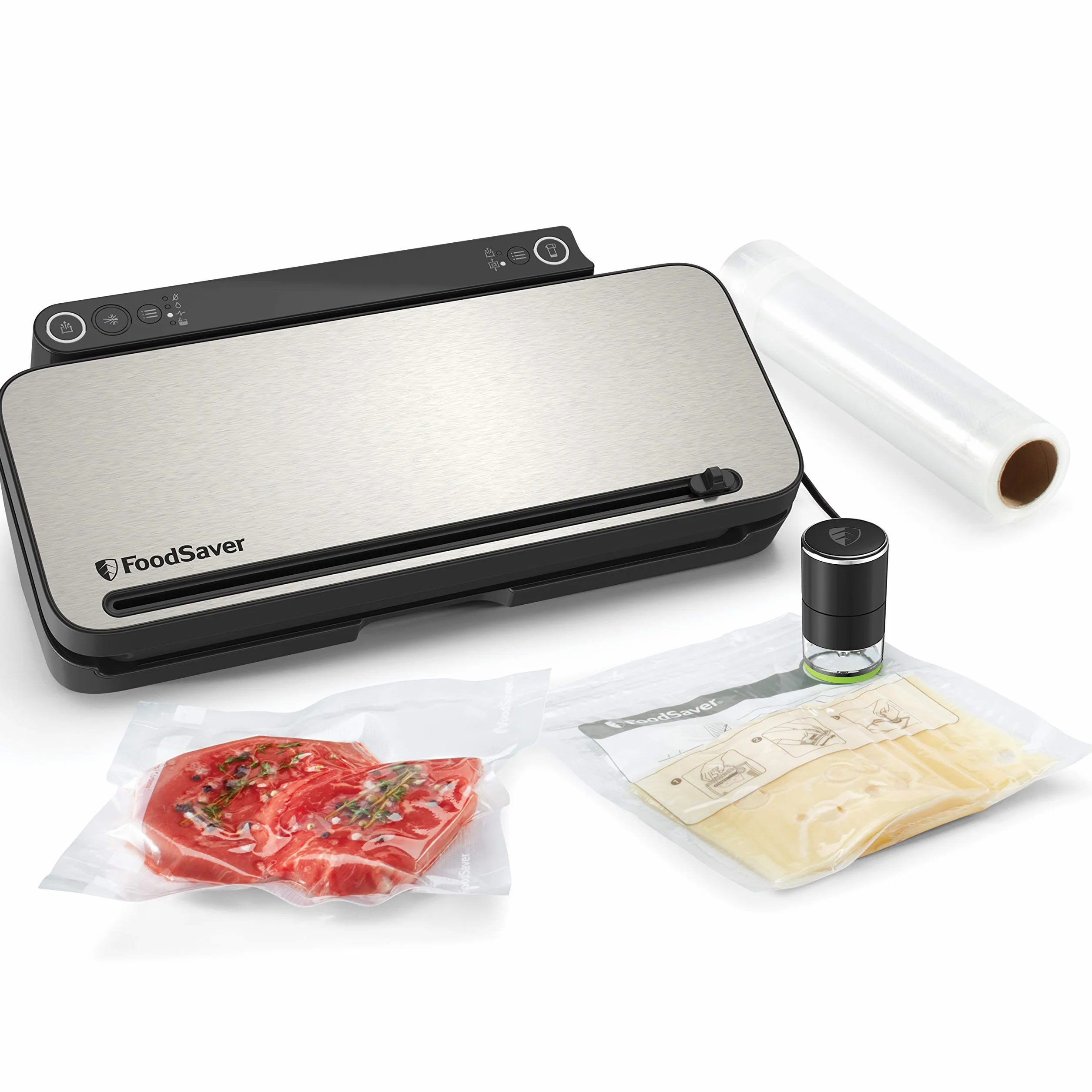 FoodSaver Machine Sous Vide Alimentaire VS3190X avec 1 rouleau, 4 sacs sous vide et 4 sacs zippés