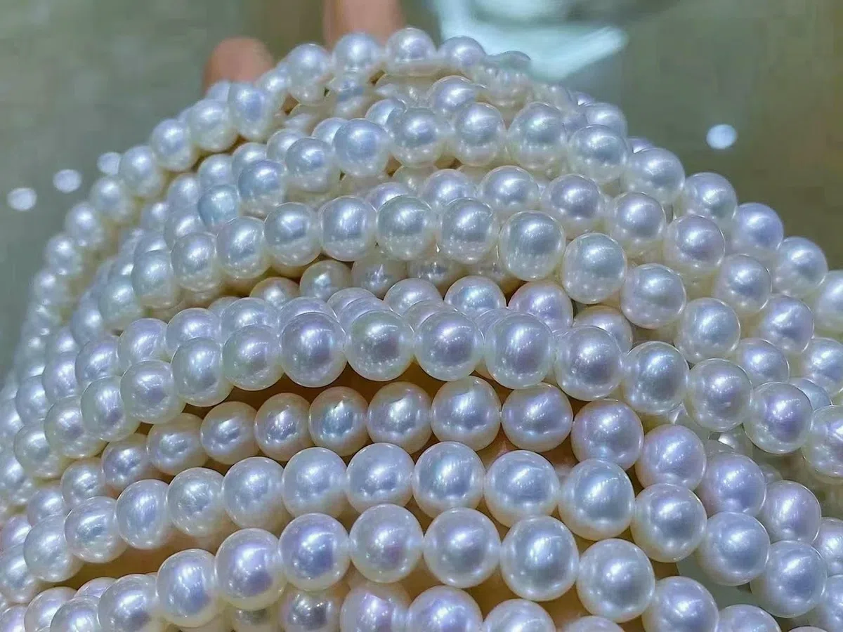 Perles de culture d'eau douce rondes 100% naturelles, perles fines pour la création de bracelets, colliers et boucles d'oreilles - 4A plus, blanches, rondes, 2-3 mm, 1 rang