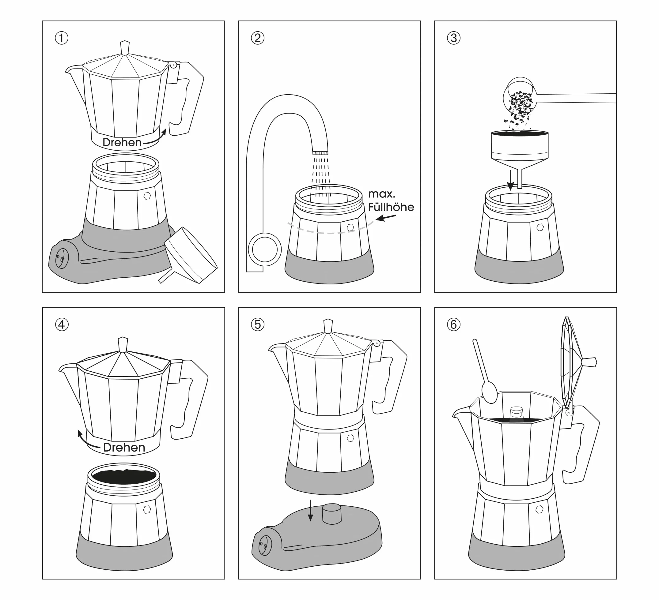 Cilio 2228505 Classico Cafetière Électrique Italienne d' Expresso pour 6 Tasses