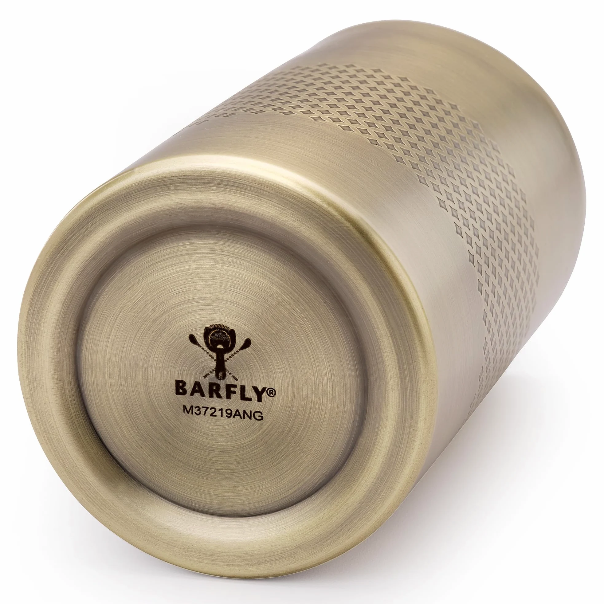 Barfly Boîte à mélanger à double paroi en treillis de diamant, or antique