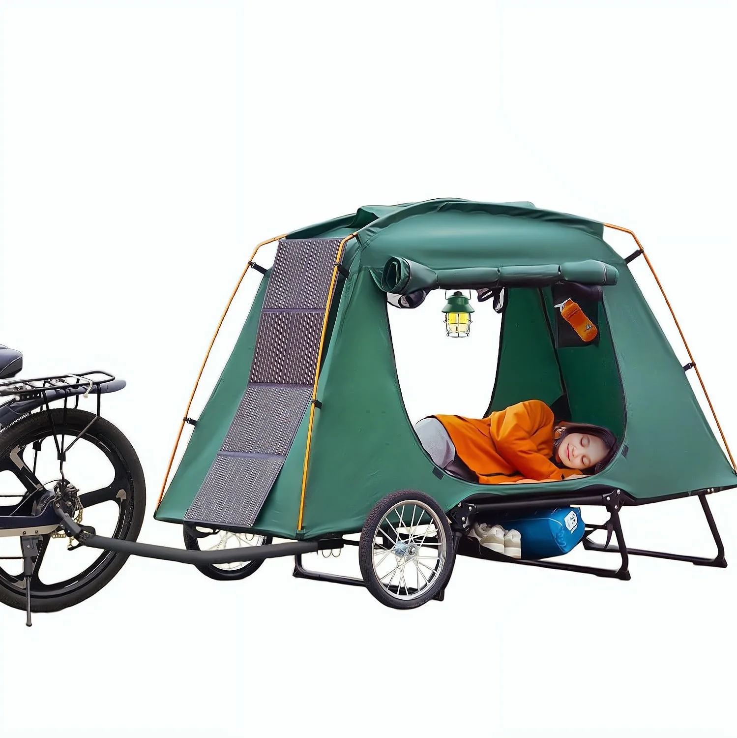 Remorque de vélo 200 x 85 x 135 cm 40 kg Vert Unisexe