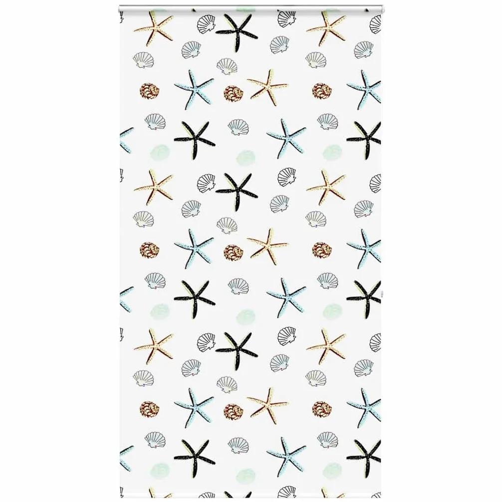 Store Enrouleur de Douche avec Cassette en PEVA Motif crustacés Largeur Tissu 126 cm Hauteur 240 cm avec chaîne réglable sécurité Enfant et Accessoires de Montage idéal Salle de Bains