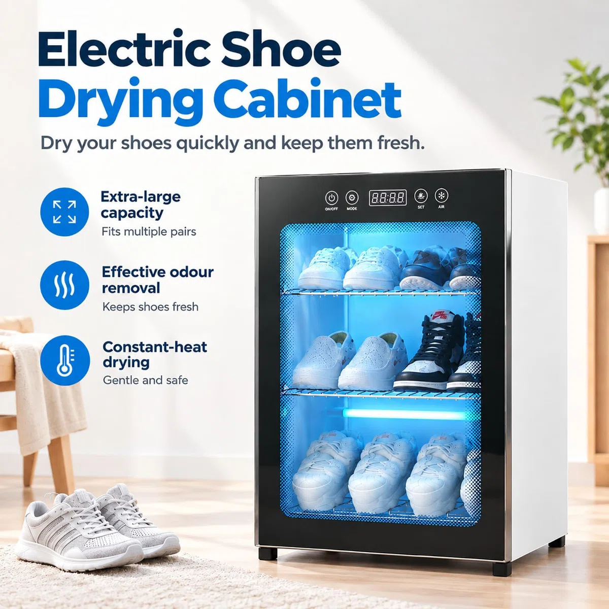 Armoire de séchage électrique multifonctionnelle pour Baskets et Bottes 4-Tier