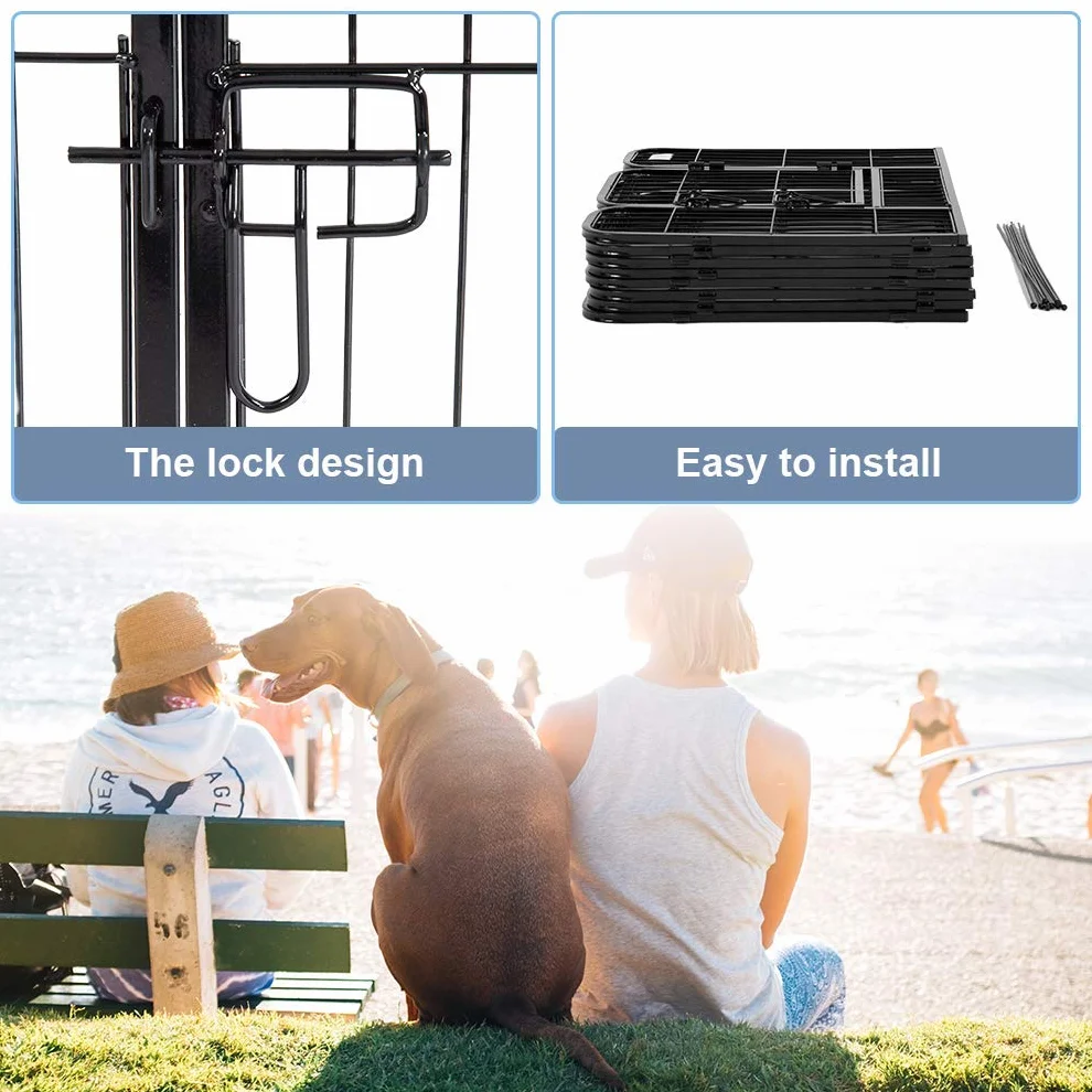 Barrière de Sécurité Enfant Multi-Fonction avec 1 Porte et 5 Éléments, Fixation par Pression pour Porte/Escalier