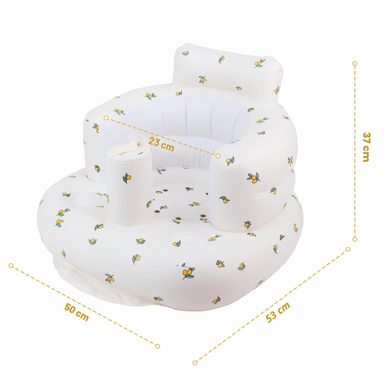 EKEPE Siège gonflable bébé 3 mois avec pompe à air intégrée Oliver Flower
