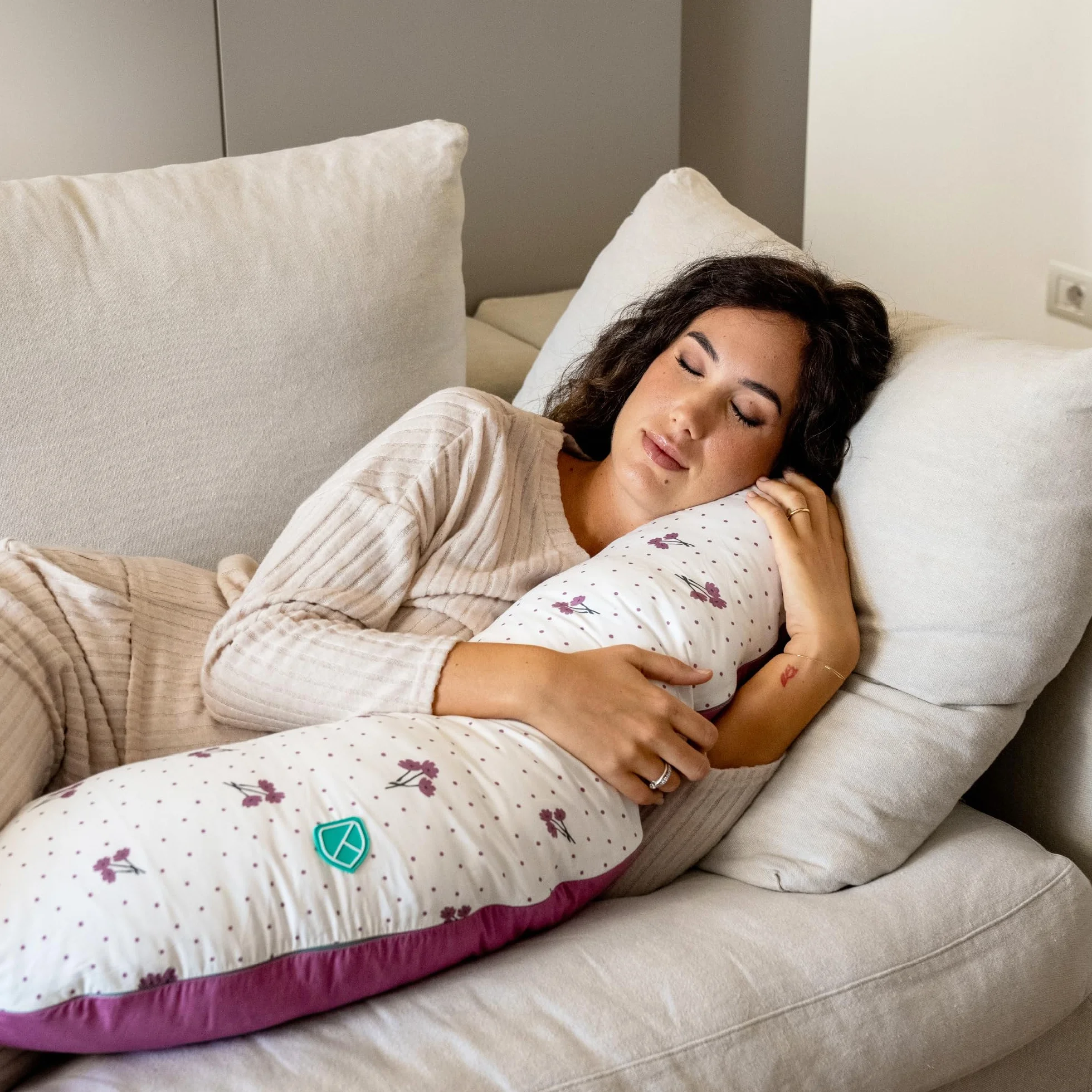 KOALA BABYCARE Coussin de Grossesse XXL - Coussin Allaitement Multifonctionnel - Housse Amovible 100% Coton