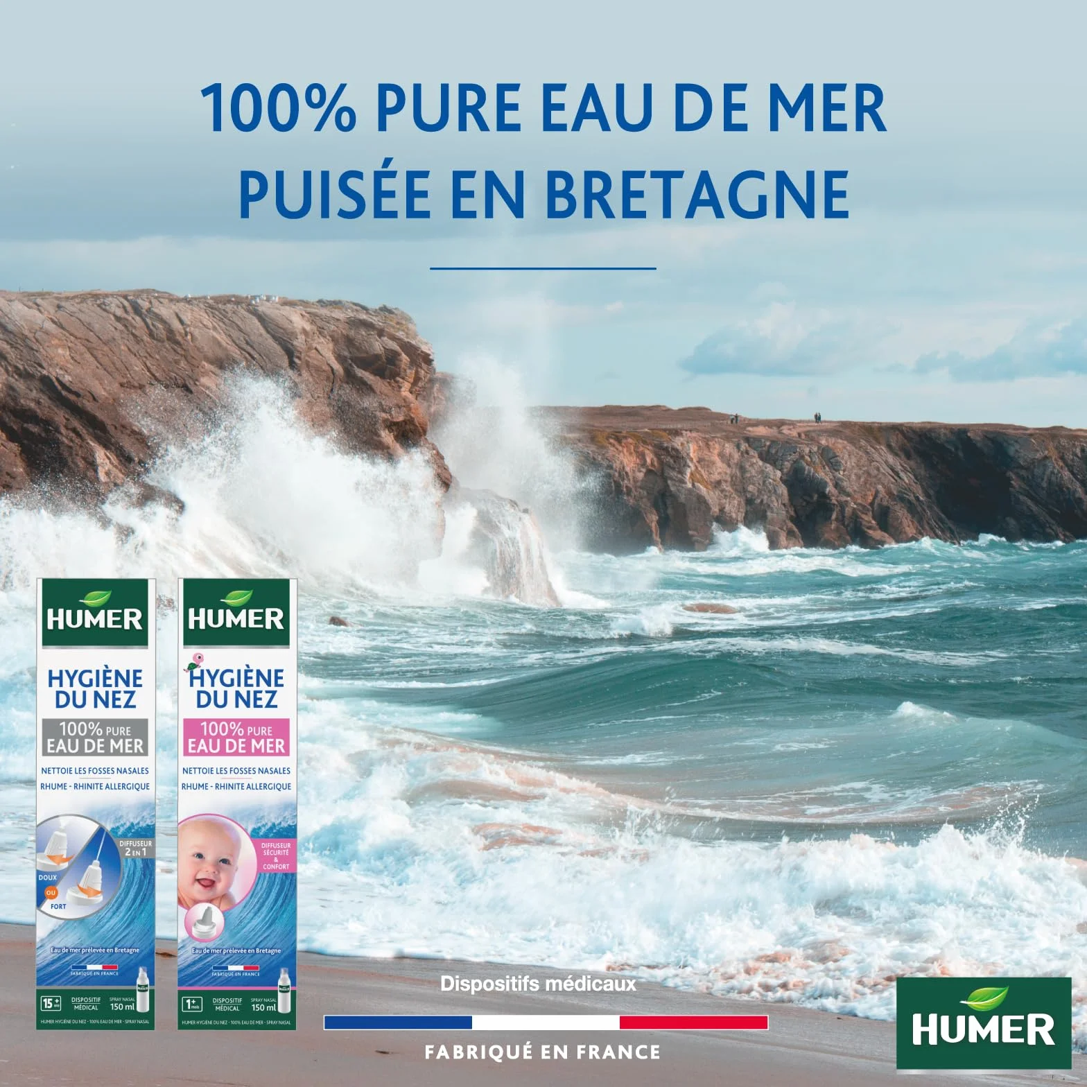 Spray nasal Hygiène du nez Adulte eau de mer 150ml