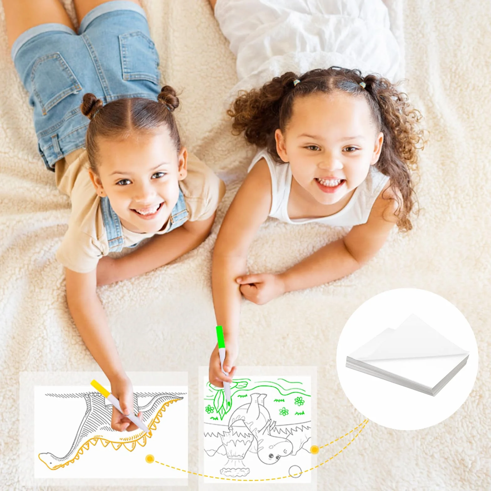 Papier Calque A4 55g/m² 100 Feuilles Transparent 210x297mm pour Patron Couture Dessin