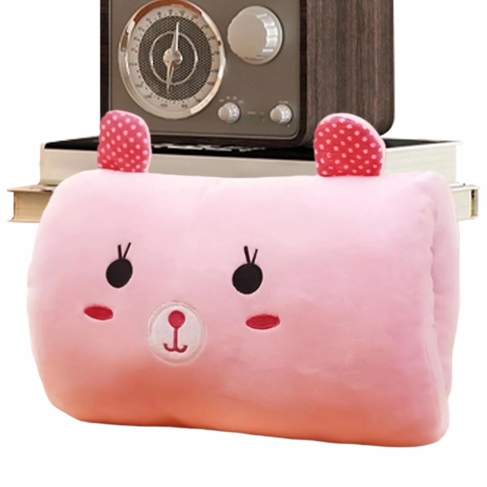 Oreiller À Main en Peluche Chauffant Coussin De Lancer Dessin Animé pour Hiver Voyage