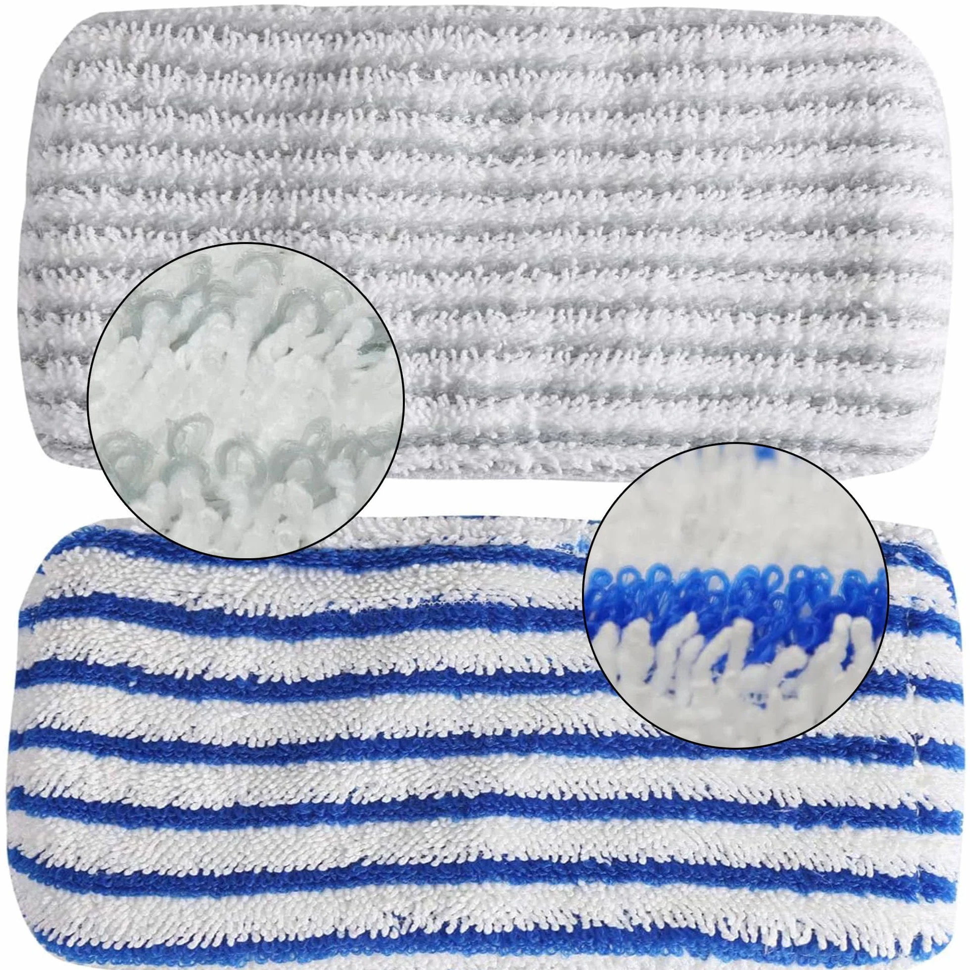 Rowenta Clean & Steam ZR850002 ZR005801 ZR005804 Lingette Accessoires Serpillere Balai Vapeur 6 Pièces Gris Bleu