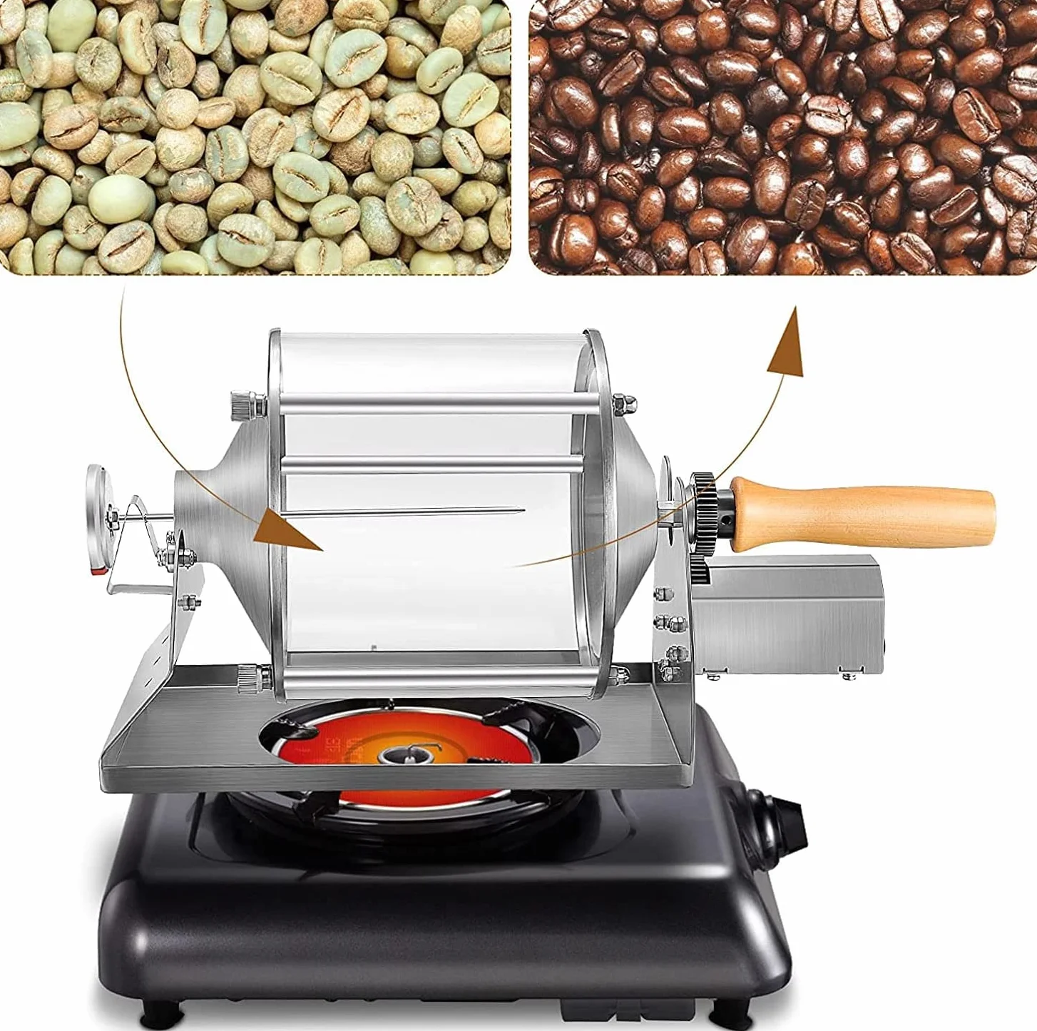 Machine à torréfier les grains de café et les noix 500g