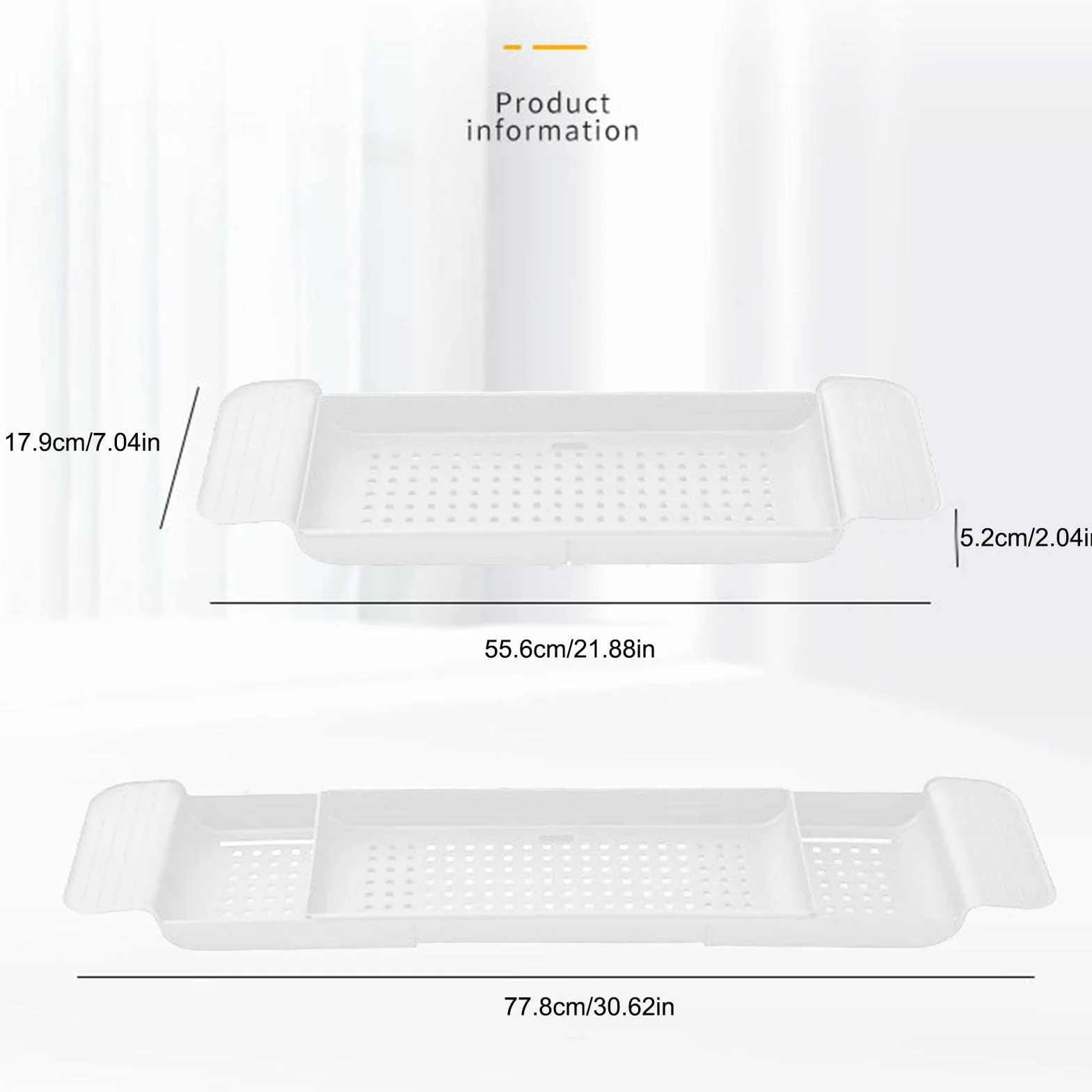 Plateau Baignoire Extensible Multifonctionnel, Tablette Salle De Bain pour Bougie, Livre, Téléphone