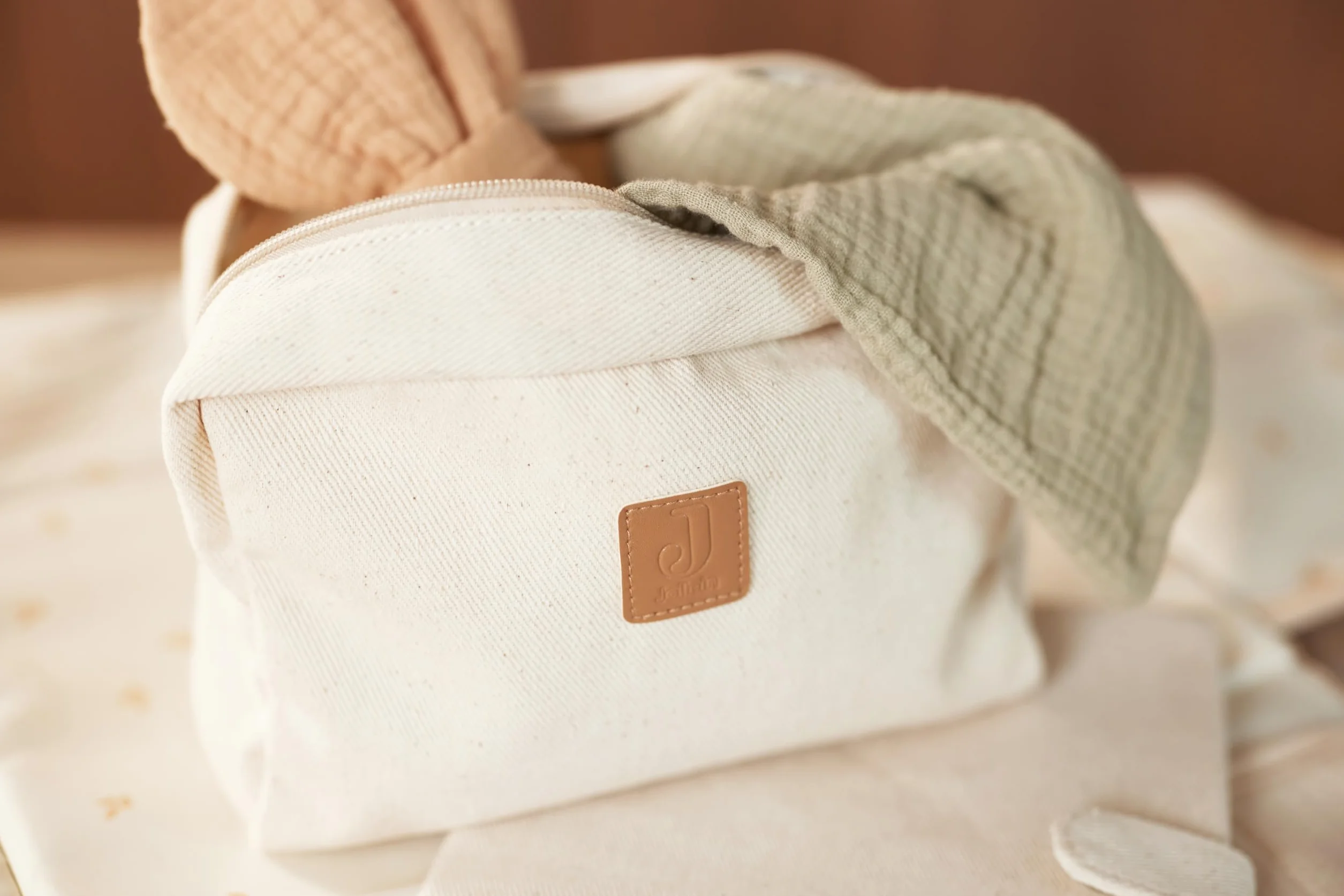 Jollein Sac à Couches en Sergé Naturel 23x19x10 cm Organiseur Beige