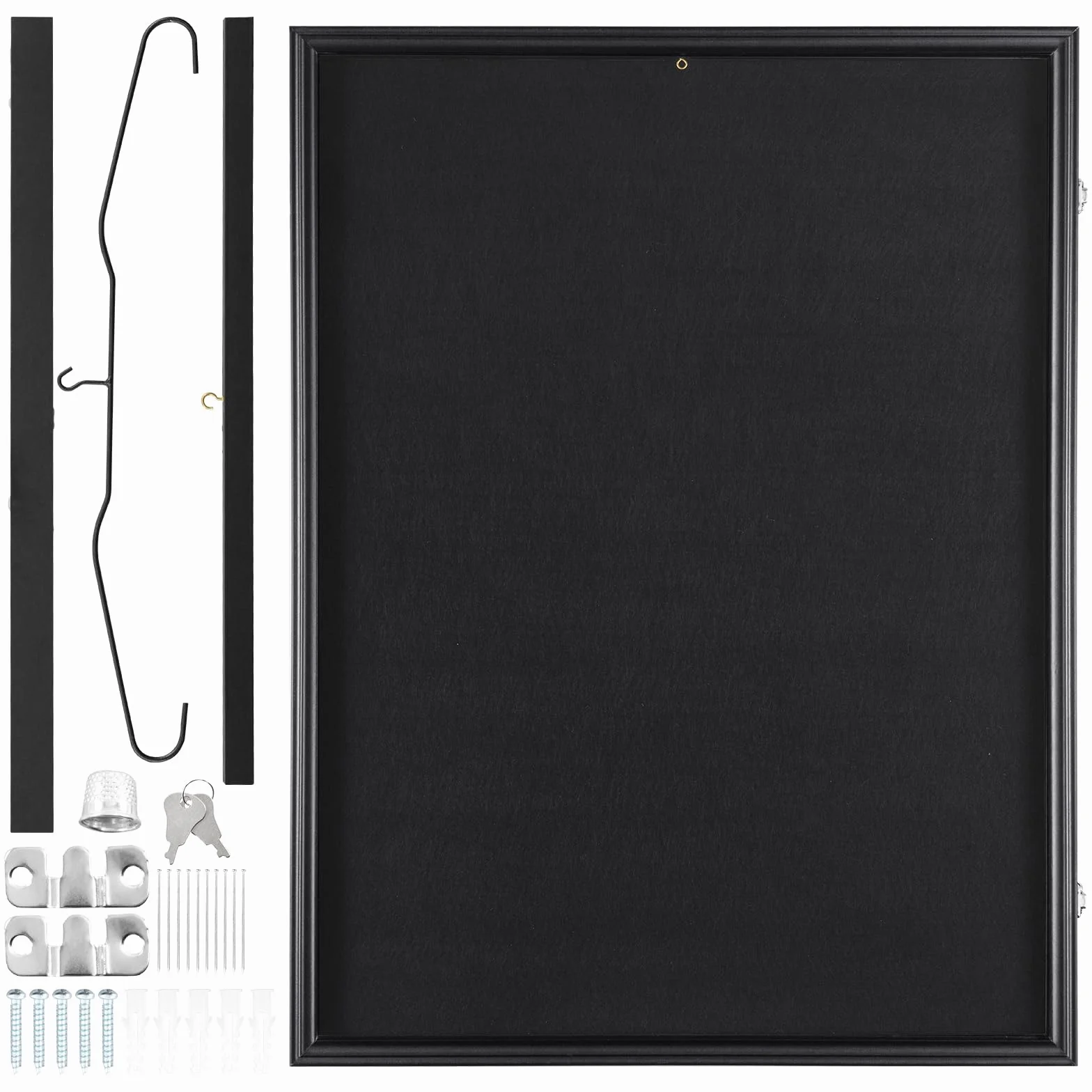 VEVOR Présentoir pour Maillot de Sport 610x812x40 mm, Boîte à Ombre Verrouillable, Protection UV 98% Verre PC