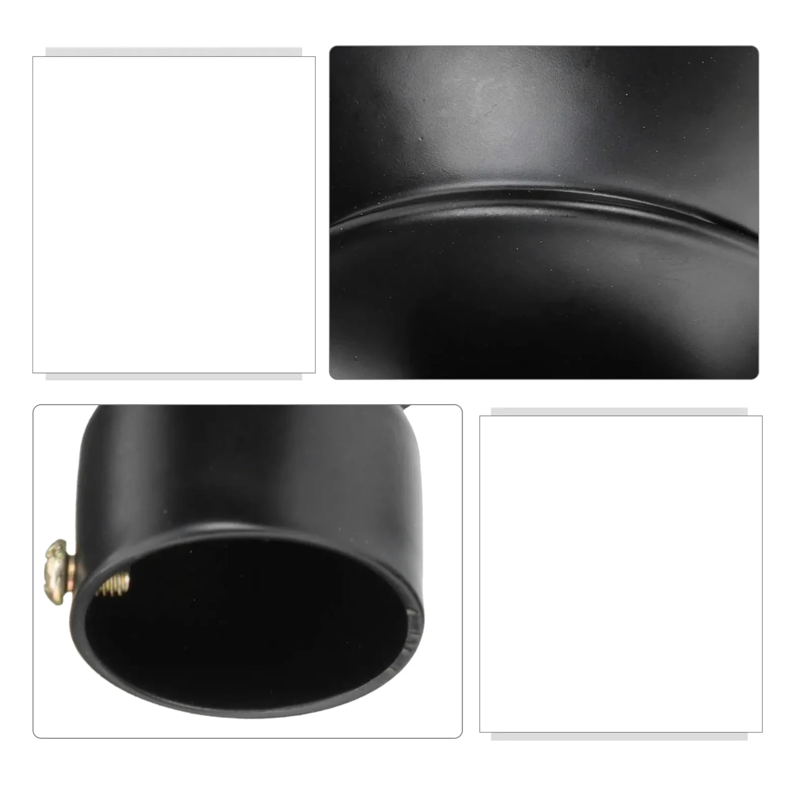 Lot de 4 embouts de tringle à rideaux avec tête décorative en fer noir de 28 mm pour tringles de fenêtre, maison, hôtel, quincaillerie pour tringles à rideaux
