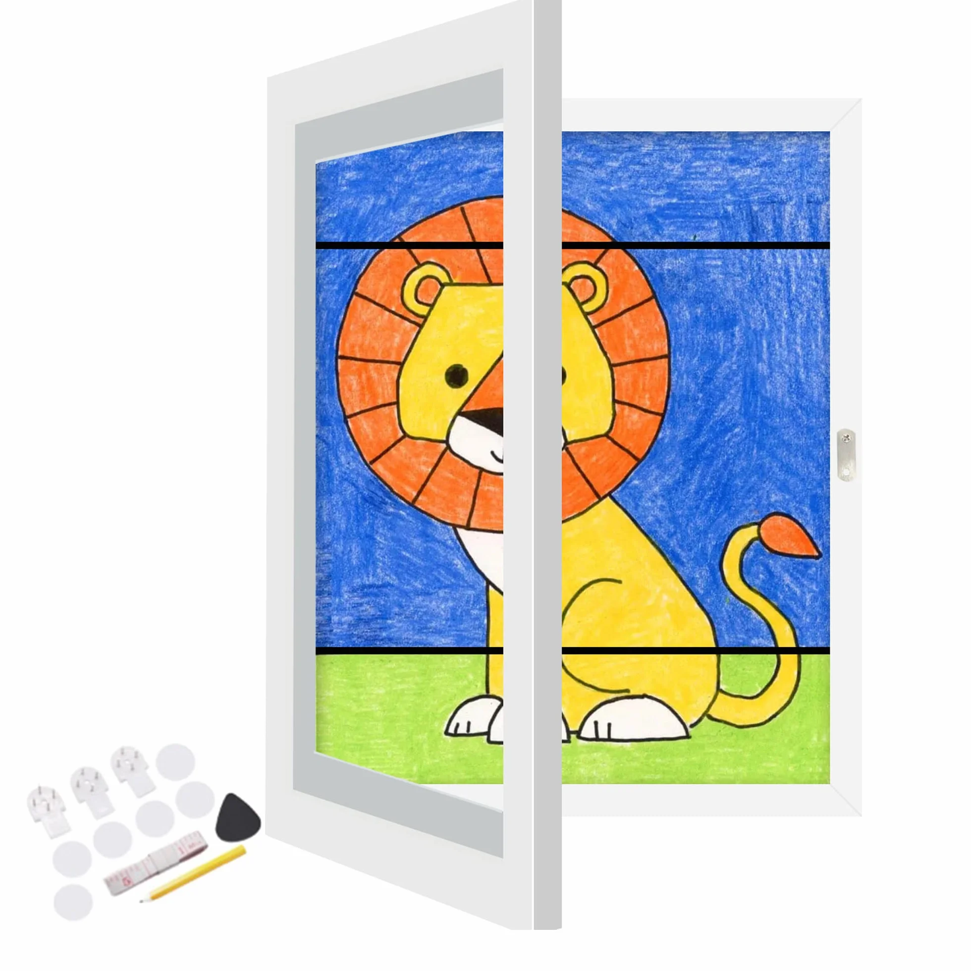 Cadre Photo Enfants A4 Ouverture Frontale Interchangeable Art Mural Blanc