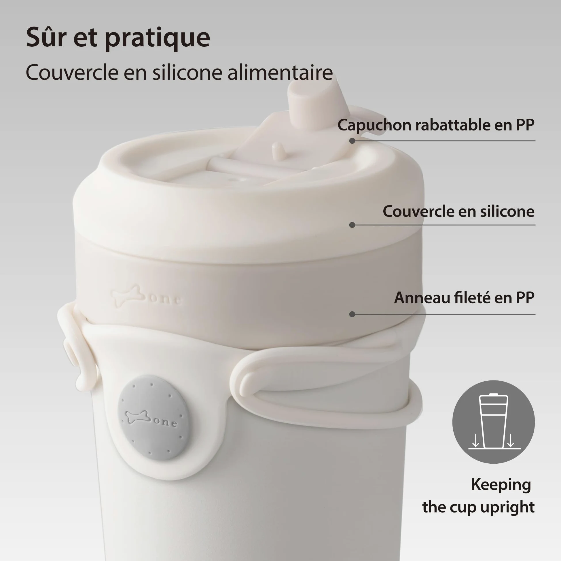 Bone Insulated Travel Tumbler,Tasse Isotherme de Voyage 750 ml – Gourde Thermos en Acier Inoxydable, Antifuite, Sans BPA, Gobelet Réutilisable pour Boissons Chaudes et Froides avec Couvercle