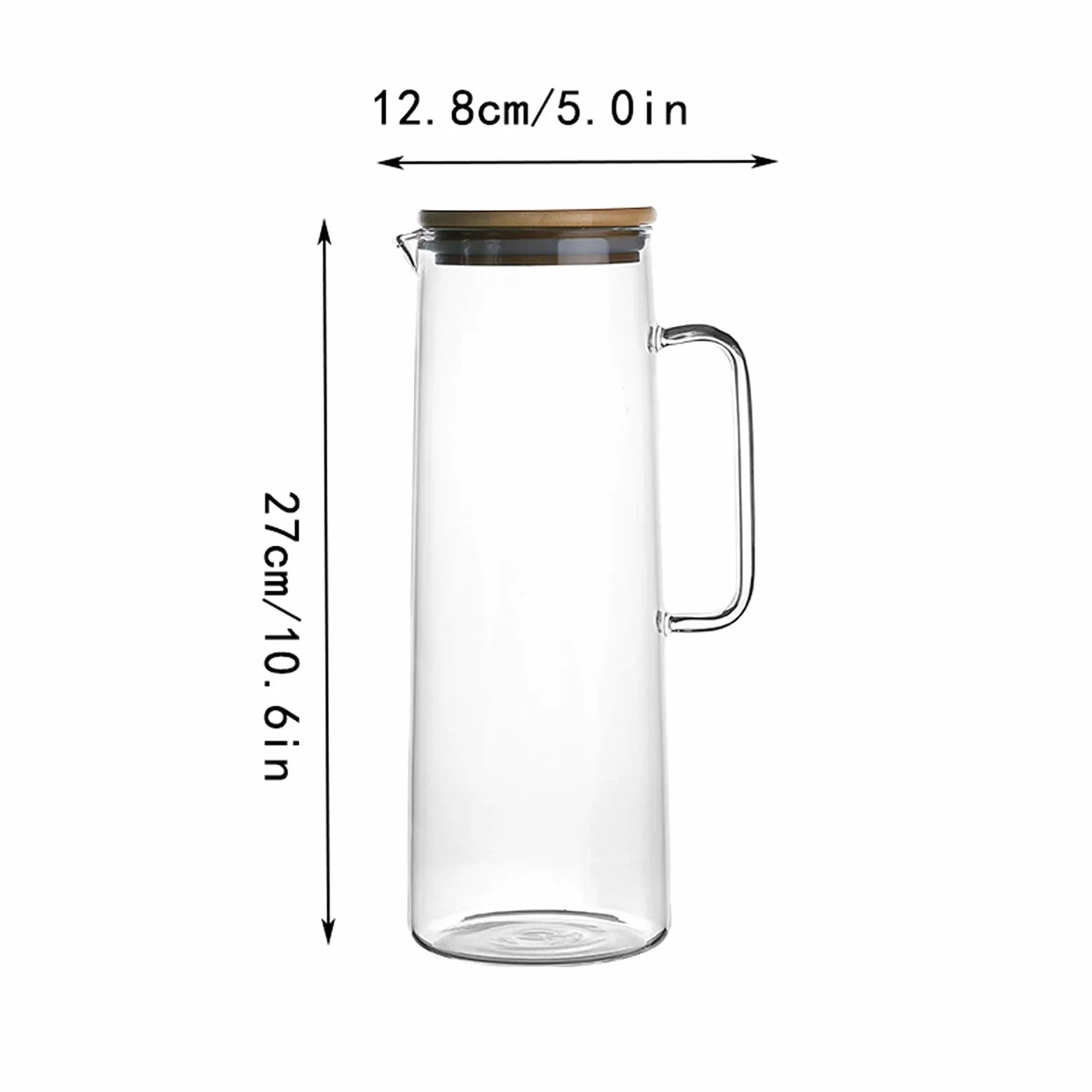 Pichet Pichet en Verre avec Couvercle pichet de thé glacé pichet pichet Chaud Eau Froide Eau thé thé café café Lait et jus de jus de Boisson Carafe Pichets