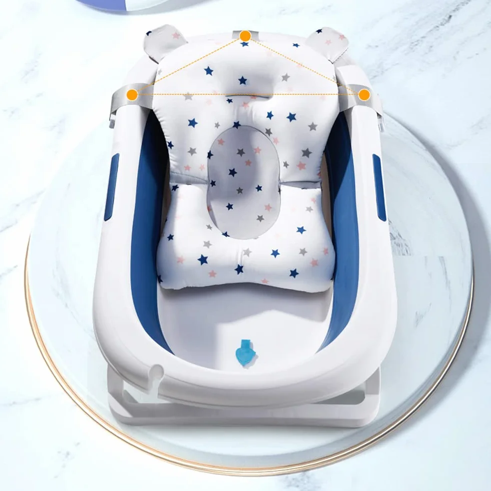 Oreiller Bain Bébé Antidérapant Siège Bain Nouveau-Né Confortable Durable