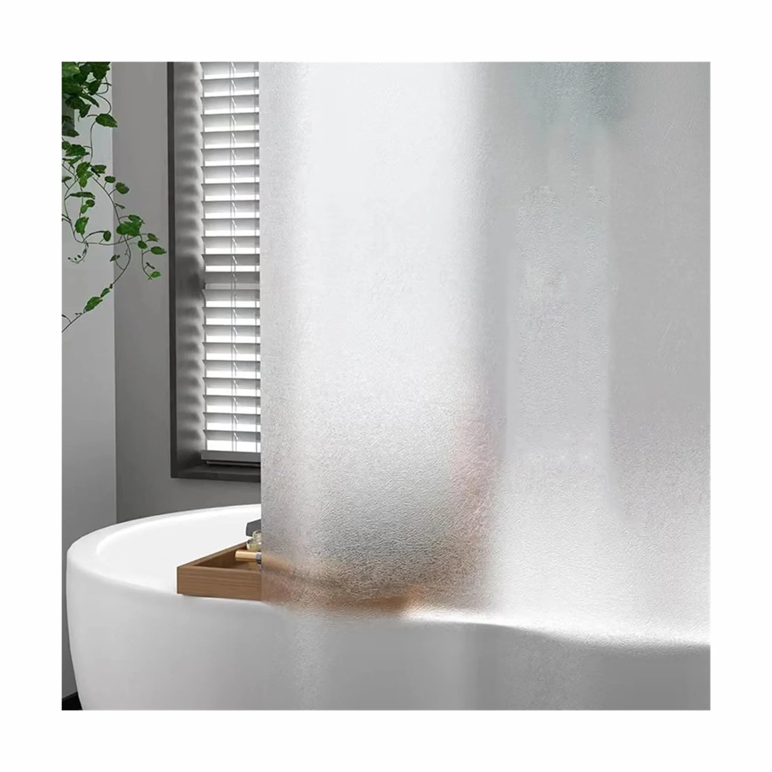 Rideau Douche Rideaux de Douche Transparents, imperméables, épais, givrés, for Salle de Bain d'hôtel, Baignoire, Grande Couverture de Bain Large avec Crochets(150x200cm WxH)