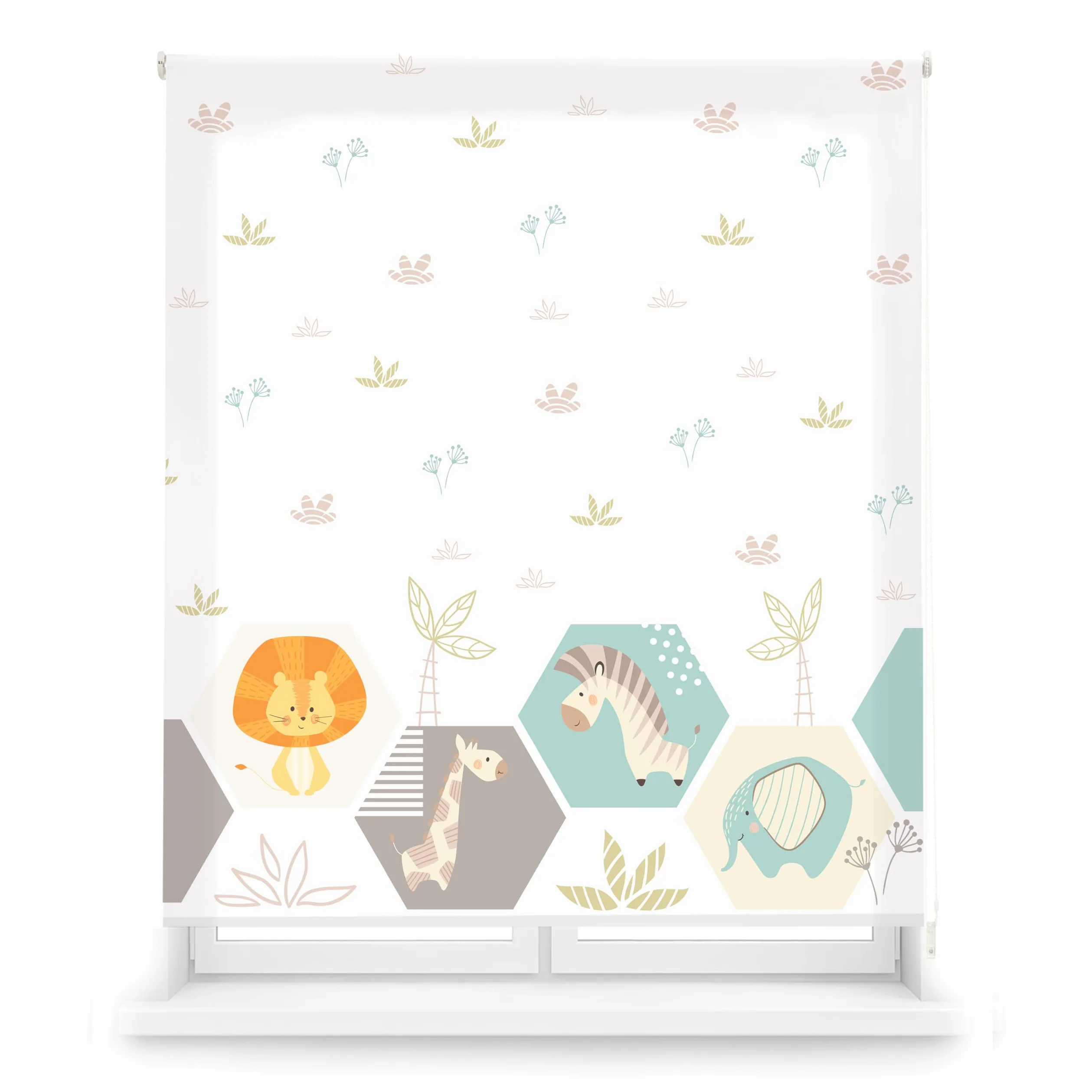 Blindecor Digital Store Enrouleur translucide avec Impression numérique Modèle Safari 140 x 180 cm Dimensions du Tissu 137 x 175 cm