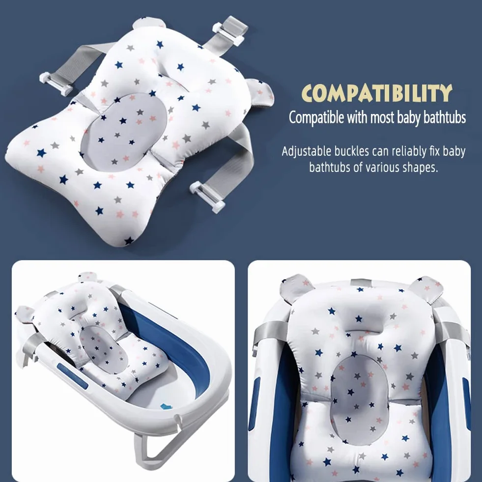 Oreiller Bain Bébé Antidérapant Siège Bain Nouveau-Né Confortable Durable