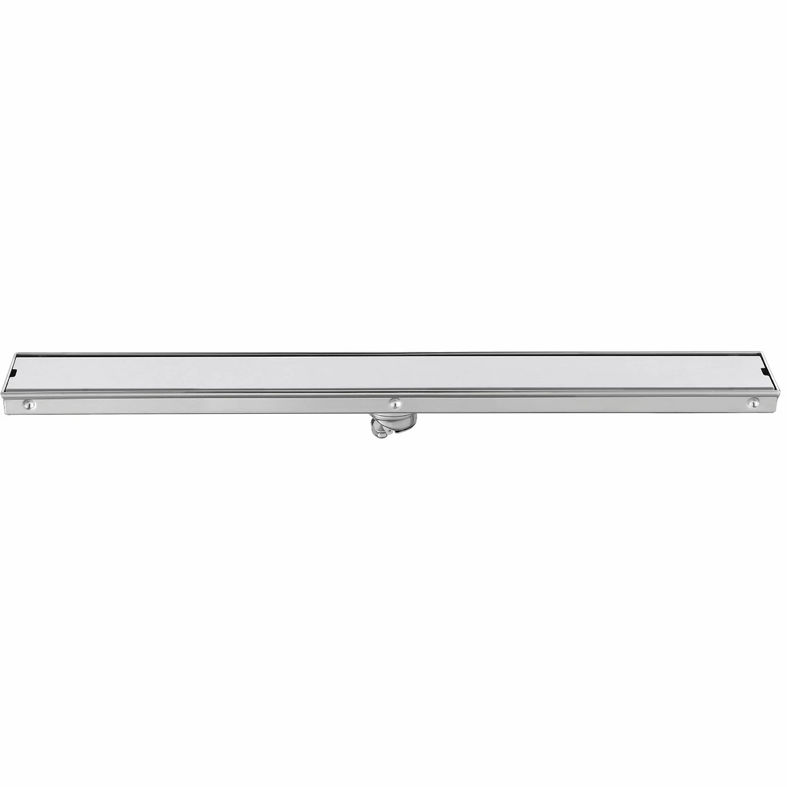 Caniveau De Douche en Carrelé Encastré 2 en 1,Siphon De Sol Douche en Acier Inoxydable,Salle De Bain Bonde Douche Extra Plate,Middle Drainage,6.8 * 90cm
