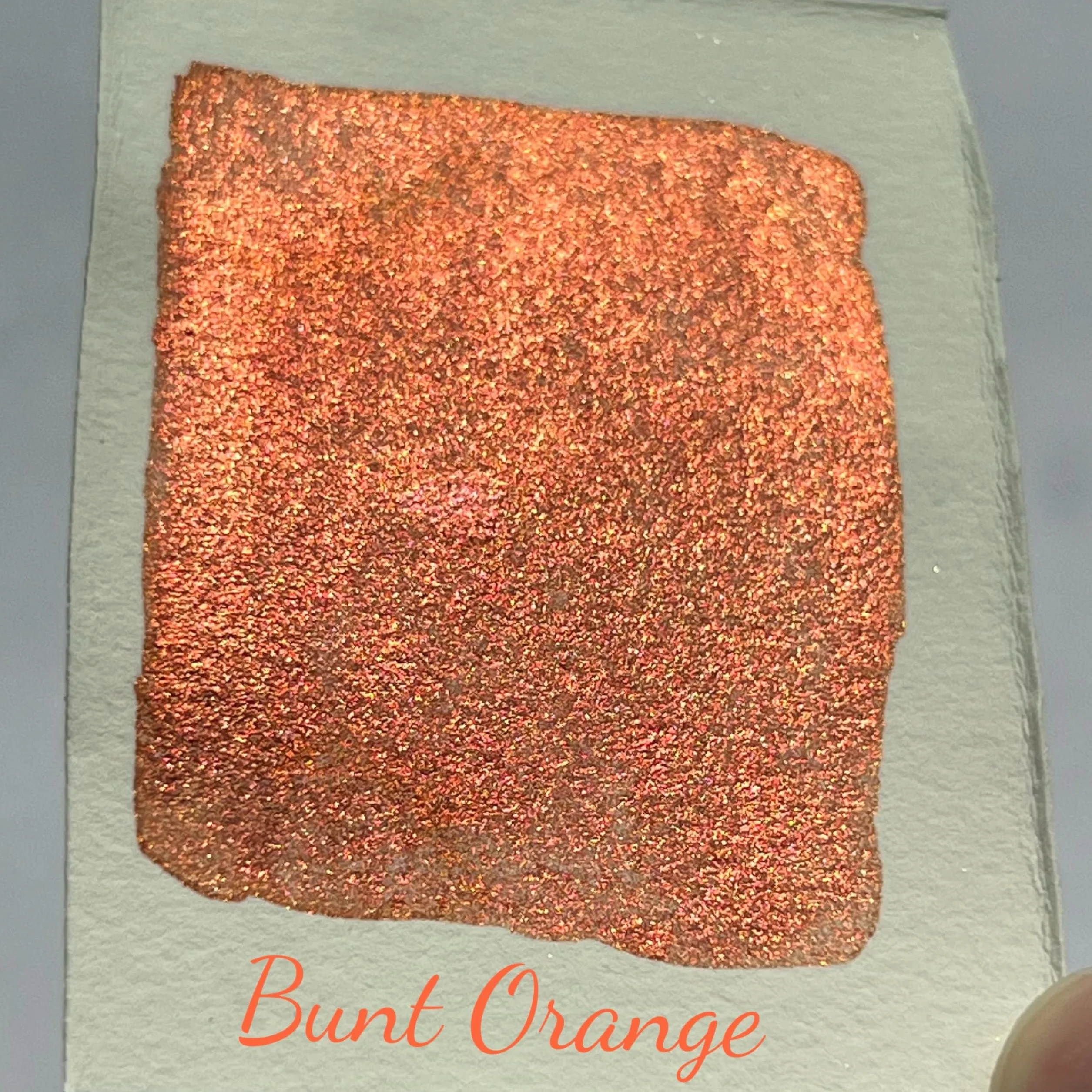 Peinture aquarelle métallique Or brillant Mica paillettes Orange vif