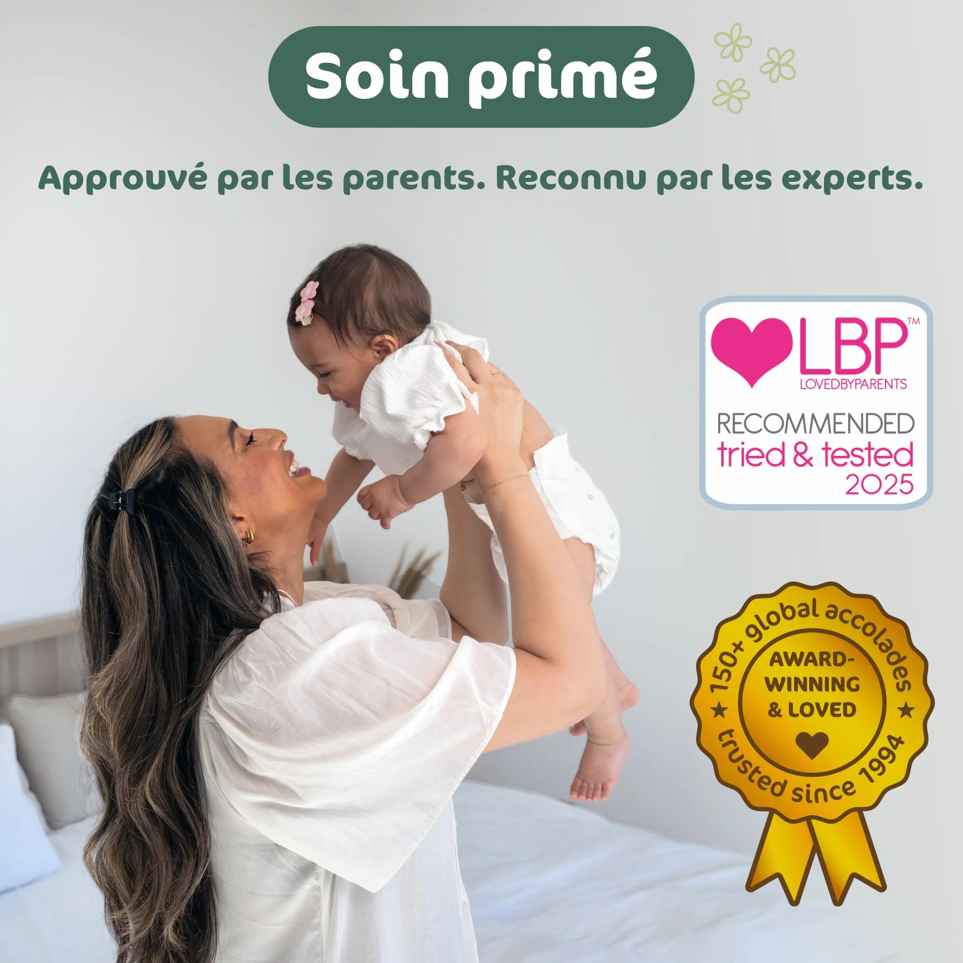Naty FreeMovers Couches-Culottes Taille 8 (17+ kg) 60 Unités Anti-Fuites 12h Hypoallergéniques Peaux Sensibles