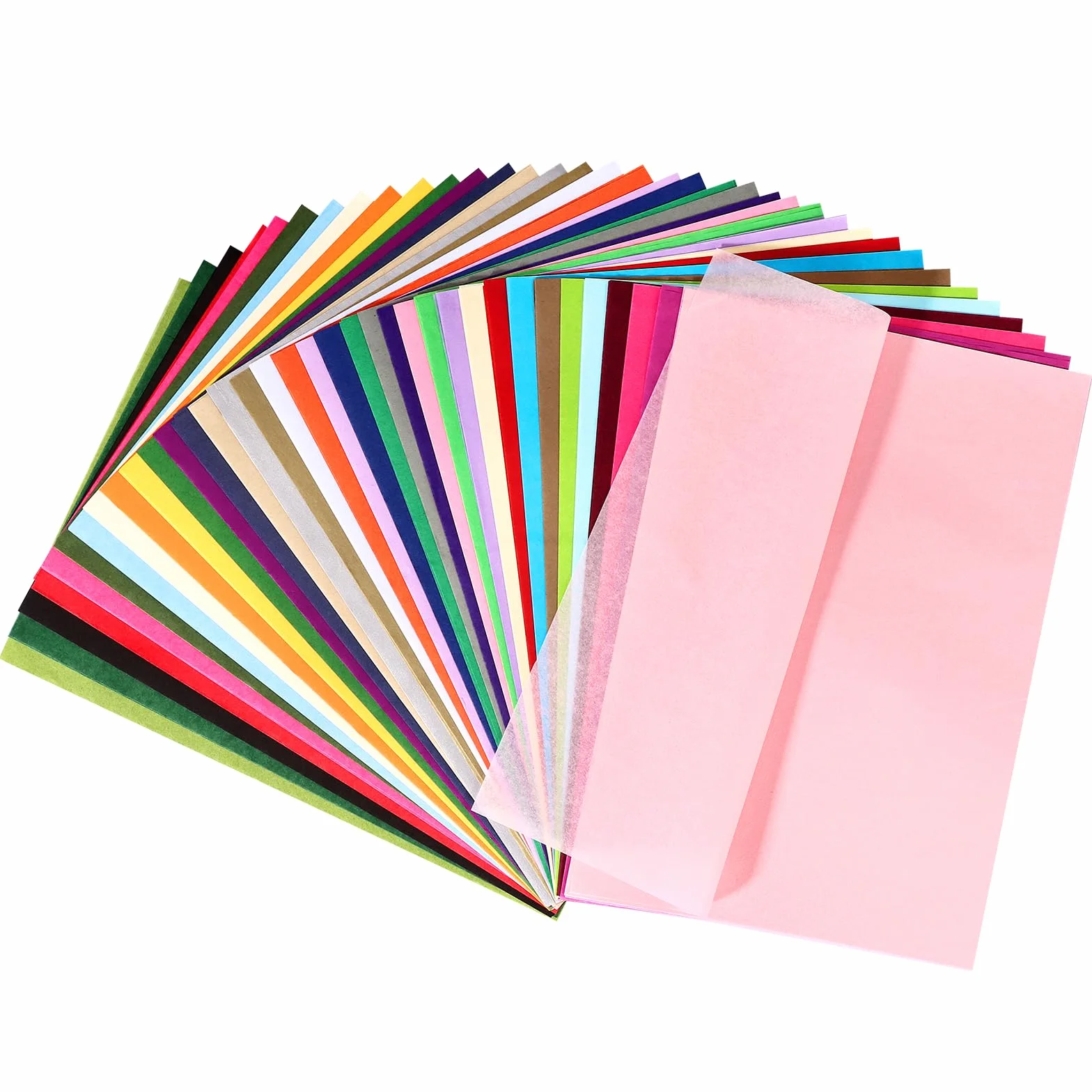 Papier de Soie A4 36 Couleurs 17 g/m² 360 Feuilles pour Emballage et Décoration