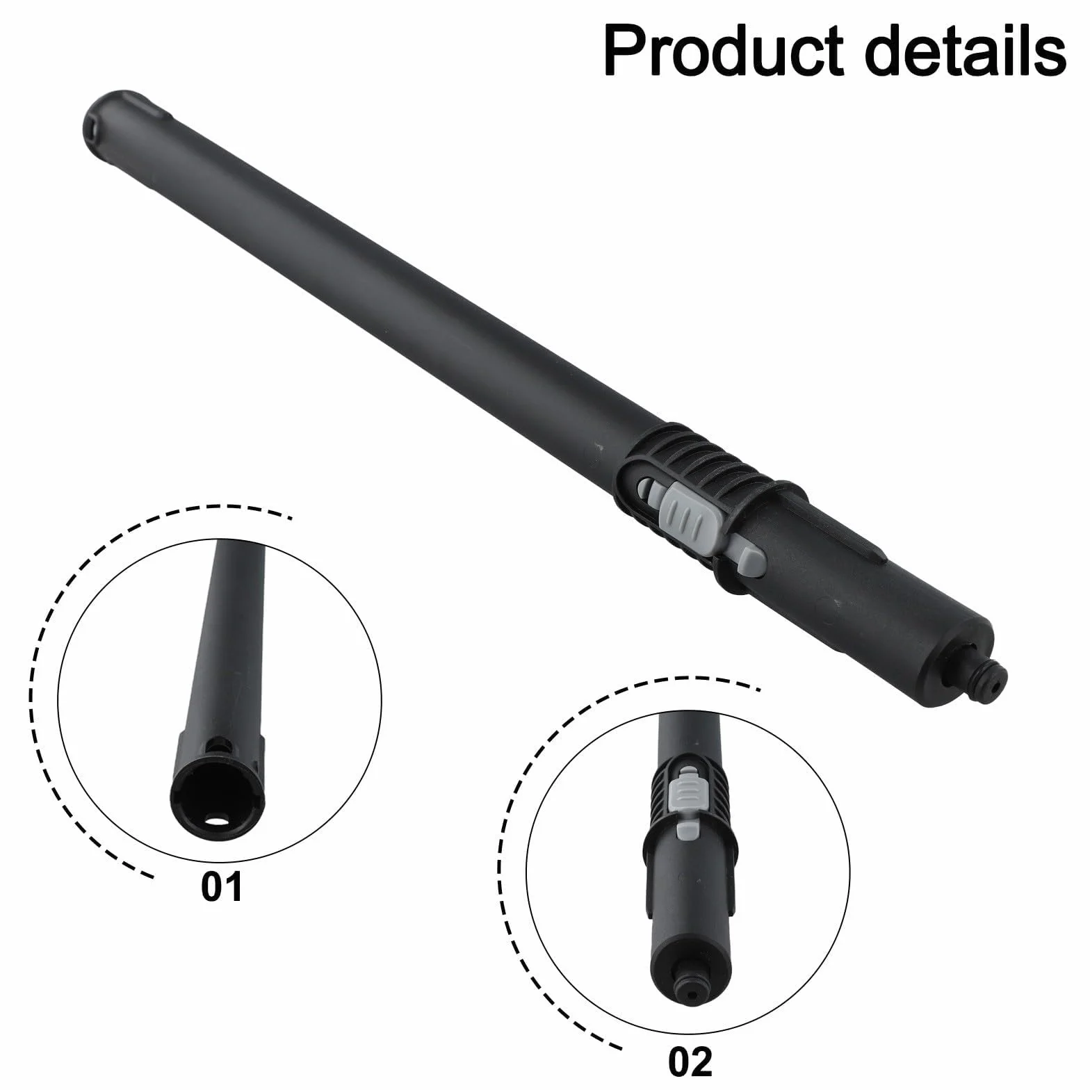 Tube d'extension Kärcher SC1-5 SG2 SG4 pour nettoyeur vapeur, accessoire ABS robuste noir/gris